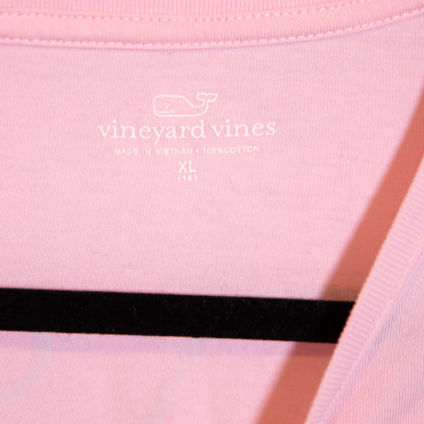 Vineyard Vines Girl's Cotton Crew Neck Long Sleeve Whale Graphic Logo Tee Shirt