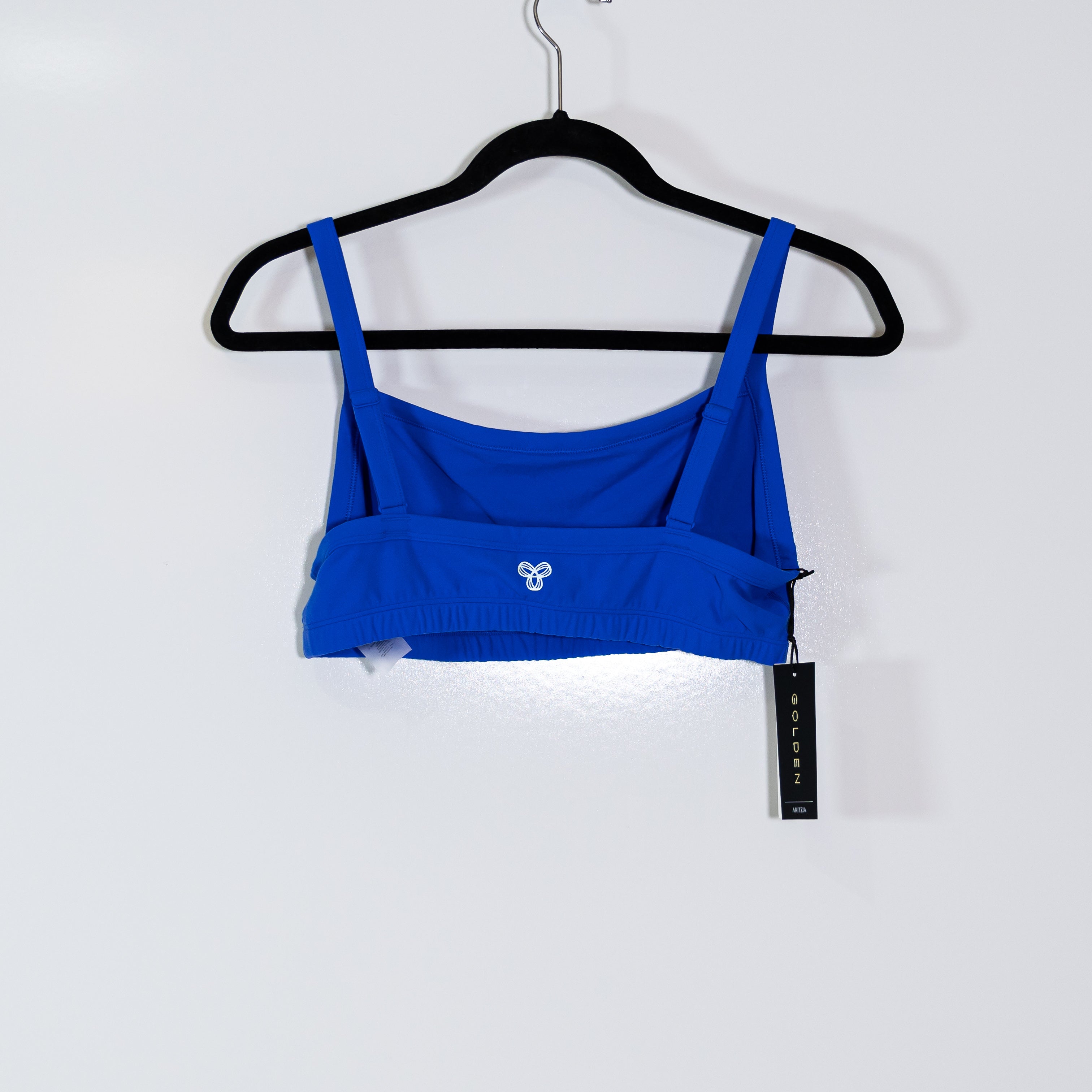 NEW Aritzia TNAction Tumbler Butter Athletic Work Out Sports Bra Jazz Blue Large