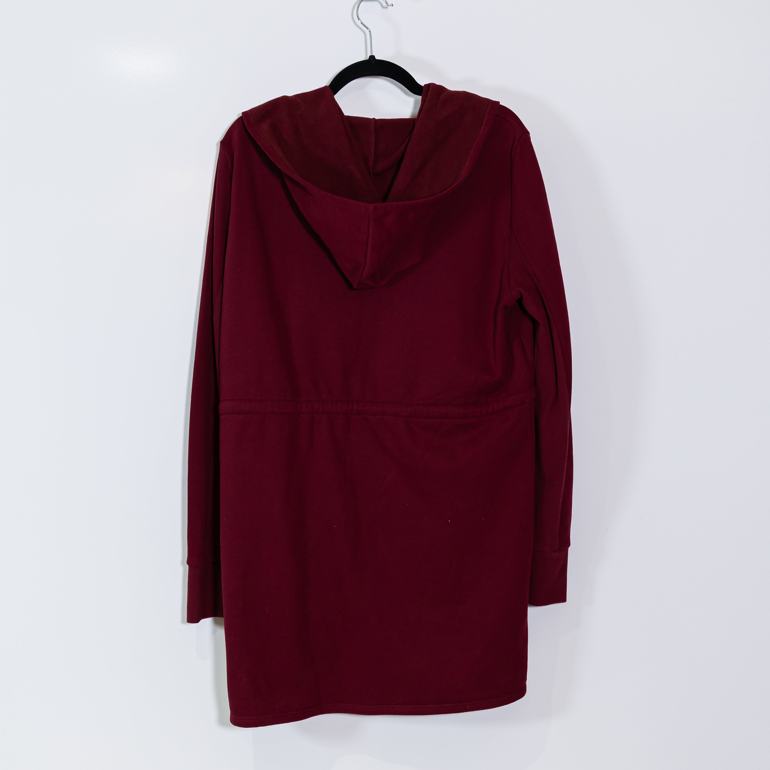 Beyond Yoga Women's On The Go Cinch Waist Hooded Fleece Lined Jacket Red XL