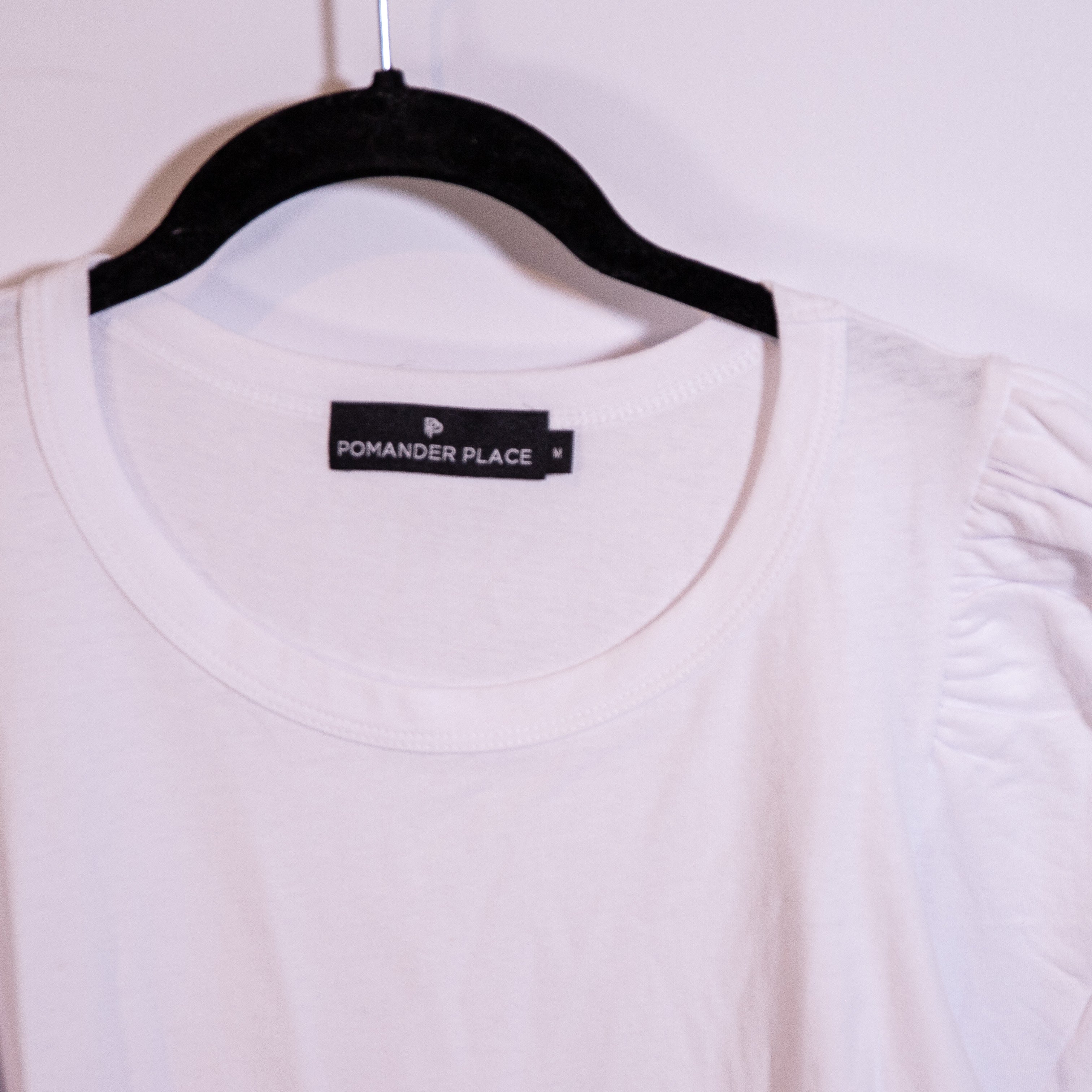 Pomander Place x Tuckernuck Vesty Long Sleeve Crew Neck Cotton White Shirt M