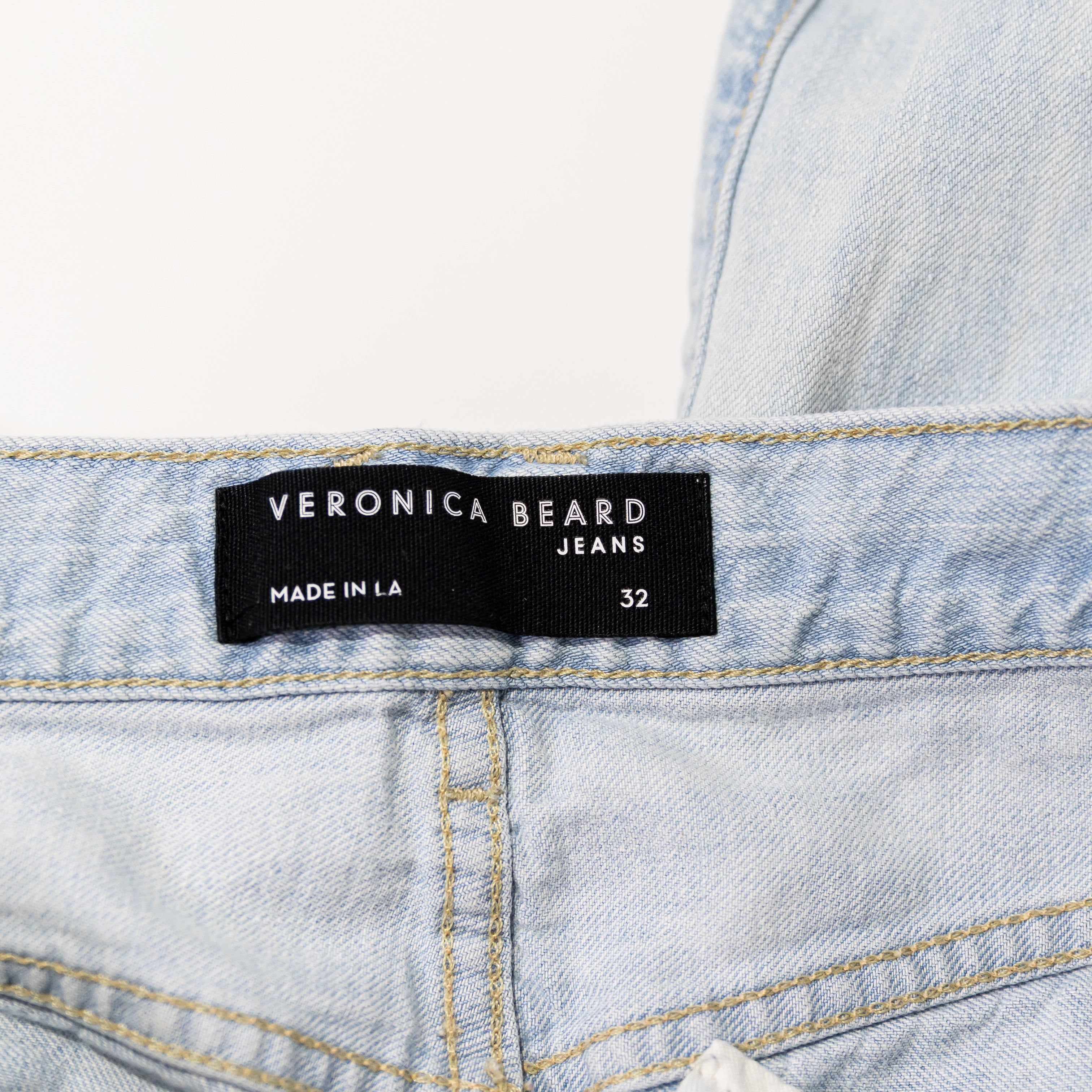 Veronica Beard Women's Taylor Relaxed Wide Leg High Rise Aire Light Wash Jeans