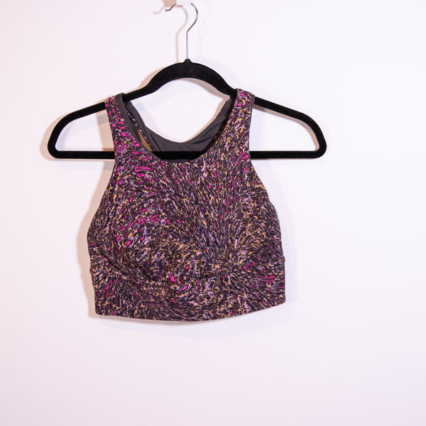 Lululemon Women's Wunder Train Longline Sports Bra Topography Multi Athletic 10