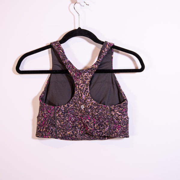 Lululemon Women's Wunder Train Longline Sports Bra Topography Multi Athletic 10