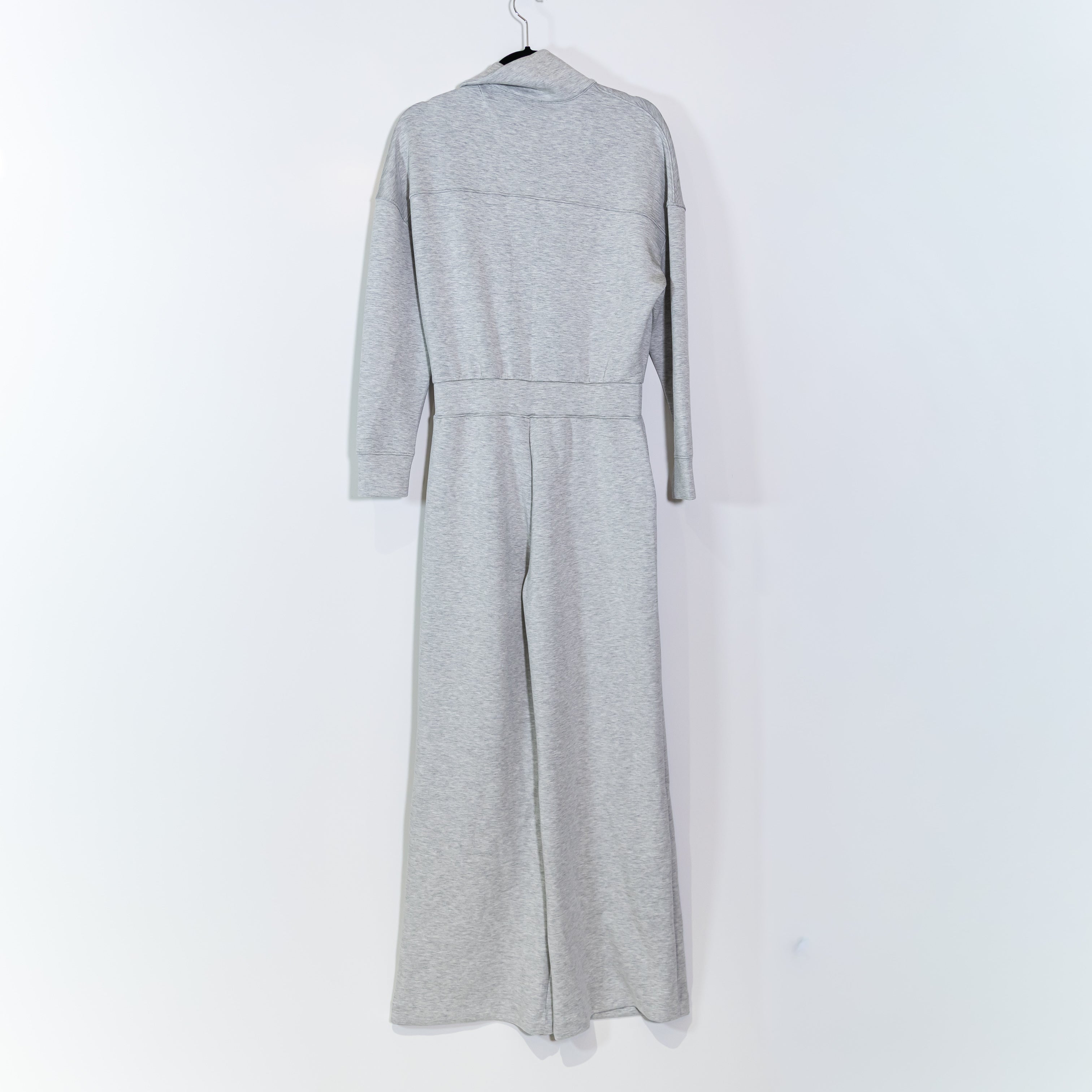 NEW Spanx Airessentials Wide Leg Stretch Full Length Jumpsuit Heather Gray M