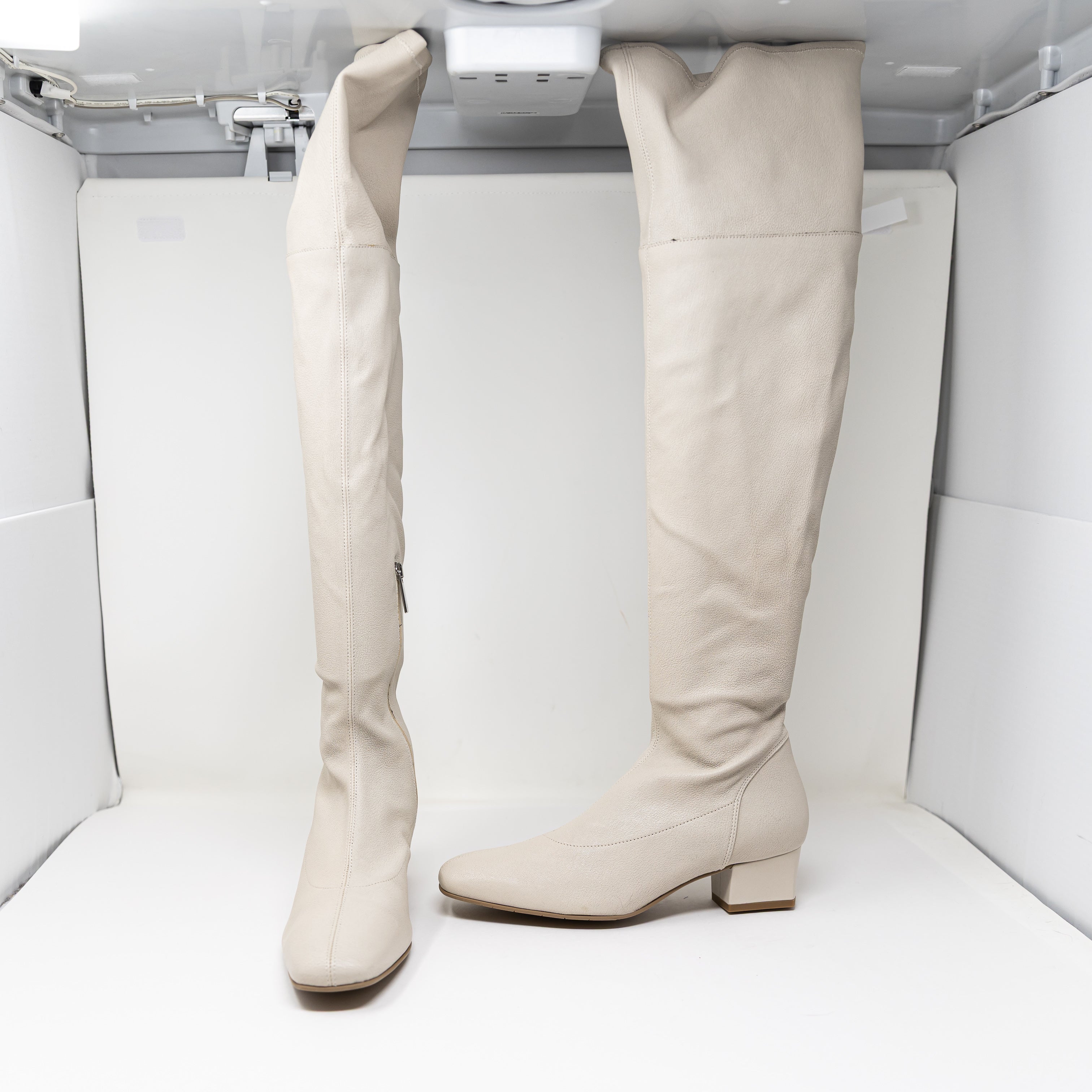 NEW Aquatalia Sancia Weatherproof Genuine Leather Block Heel Over The Knee Boot