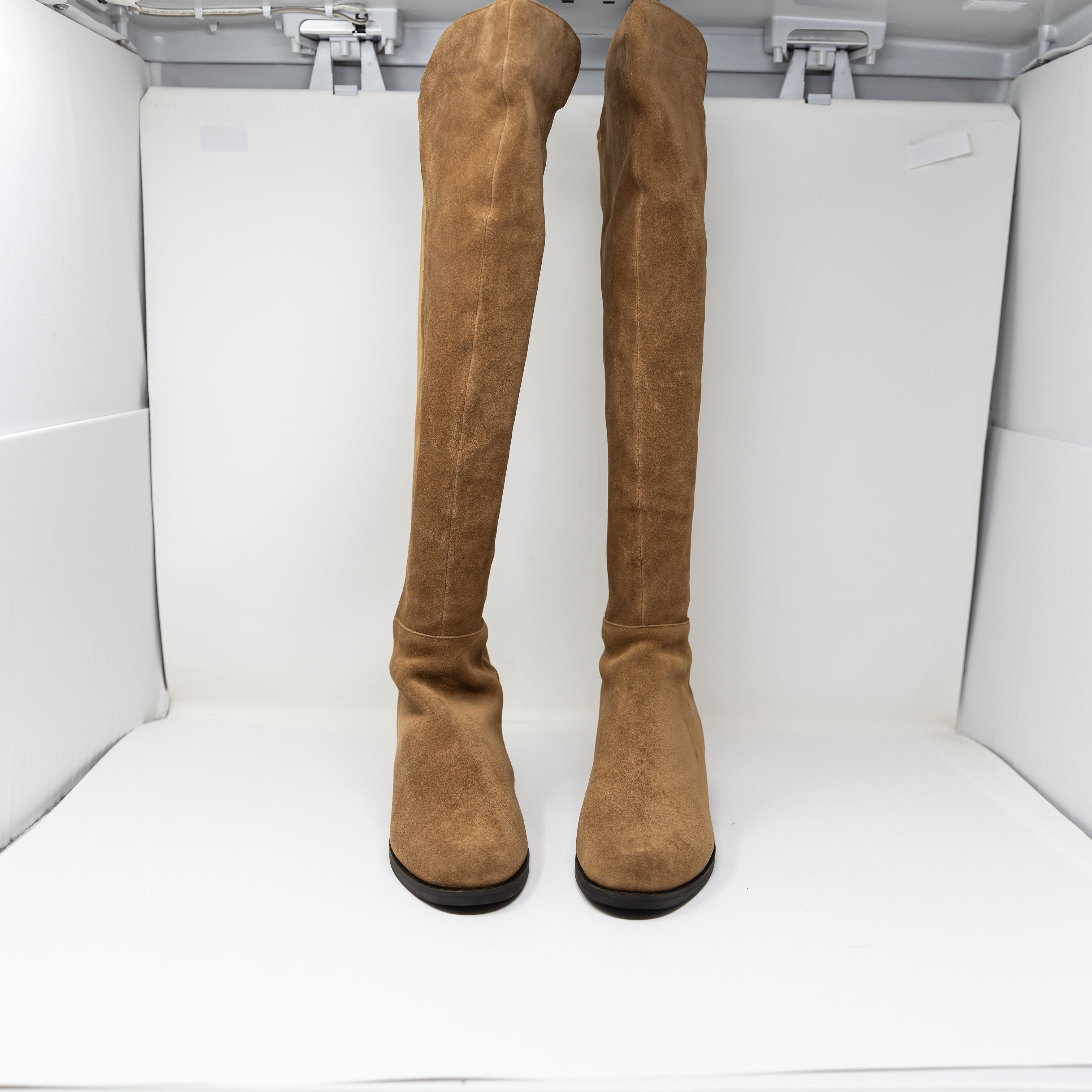 NEW Blondo Women's Velma Waterproof Sueded Stretch Pull On Riding Boots Camel 9