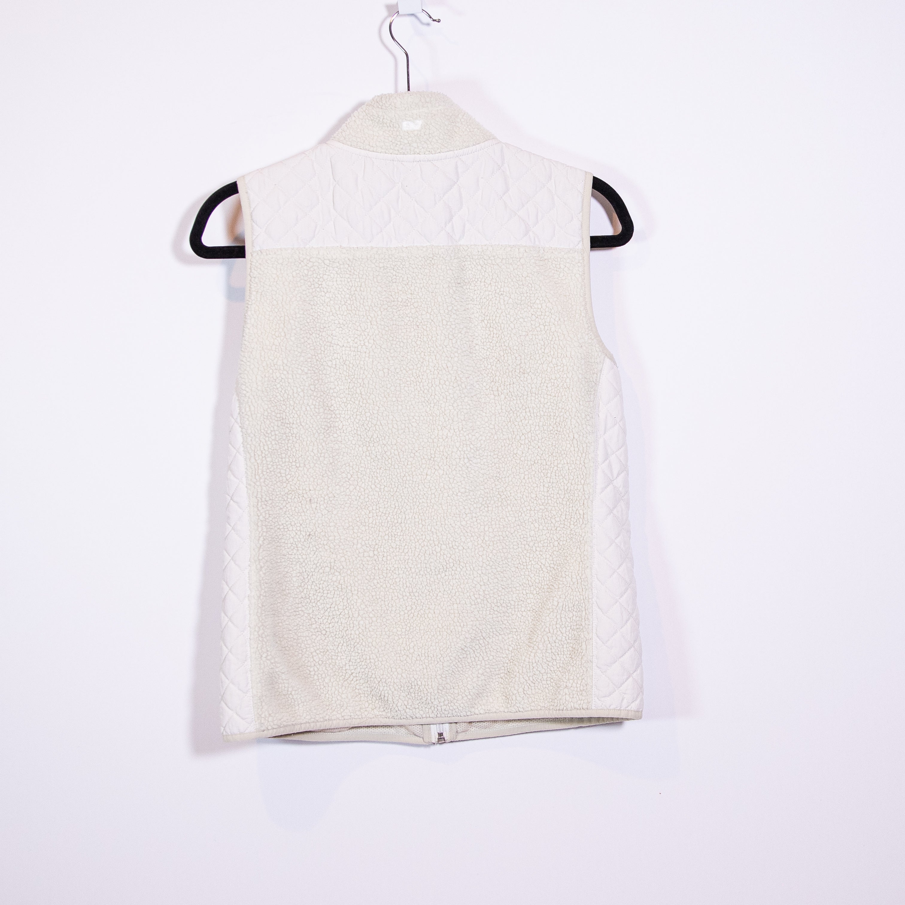 Vineyard Vines Women's Sea View Sherpa Teddy Sleeveless Full Zip Vest Jacket S