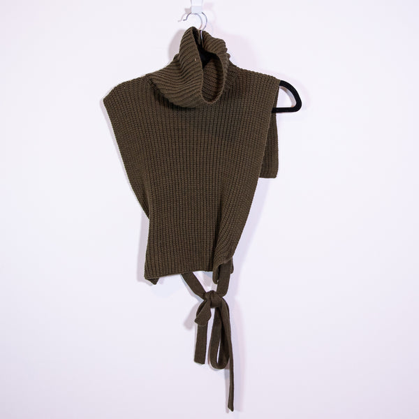 Baum Und Pferdgarten Laura Wool Blend Ribbed Knit Sleeveless Turtleneck Sweater