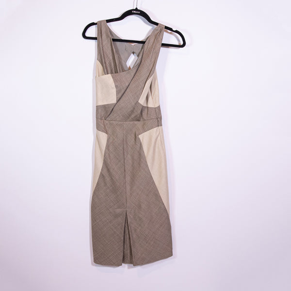 Gwen Stefani LAMB Women's Merino Wool Suiting Sleeveless Shift Dress Neutral S