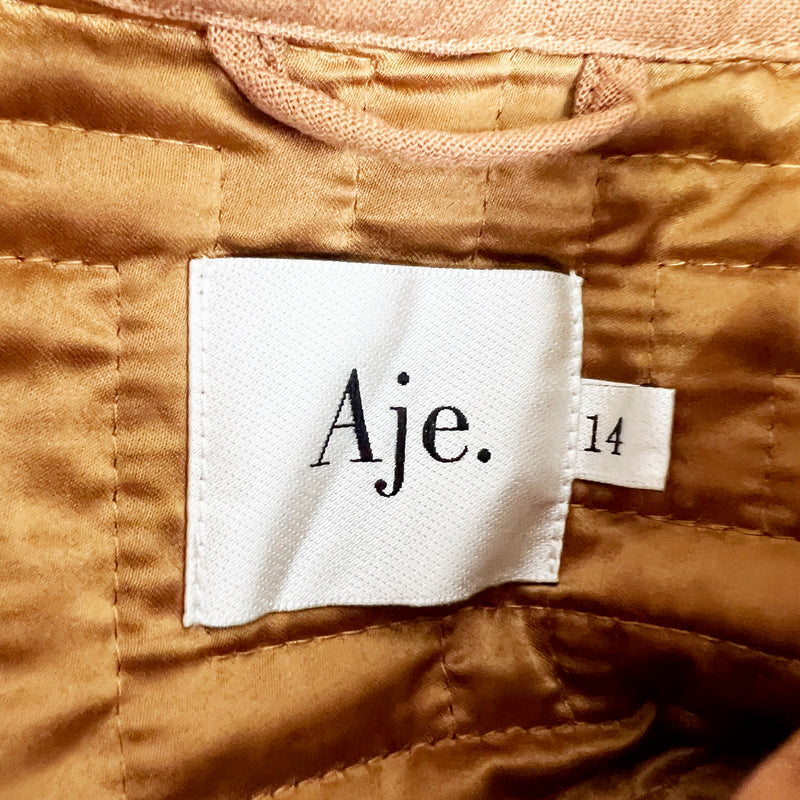 Aje Surrealist Quilted Linen Cotton Embroidered Collared Button Down Shacket 14