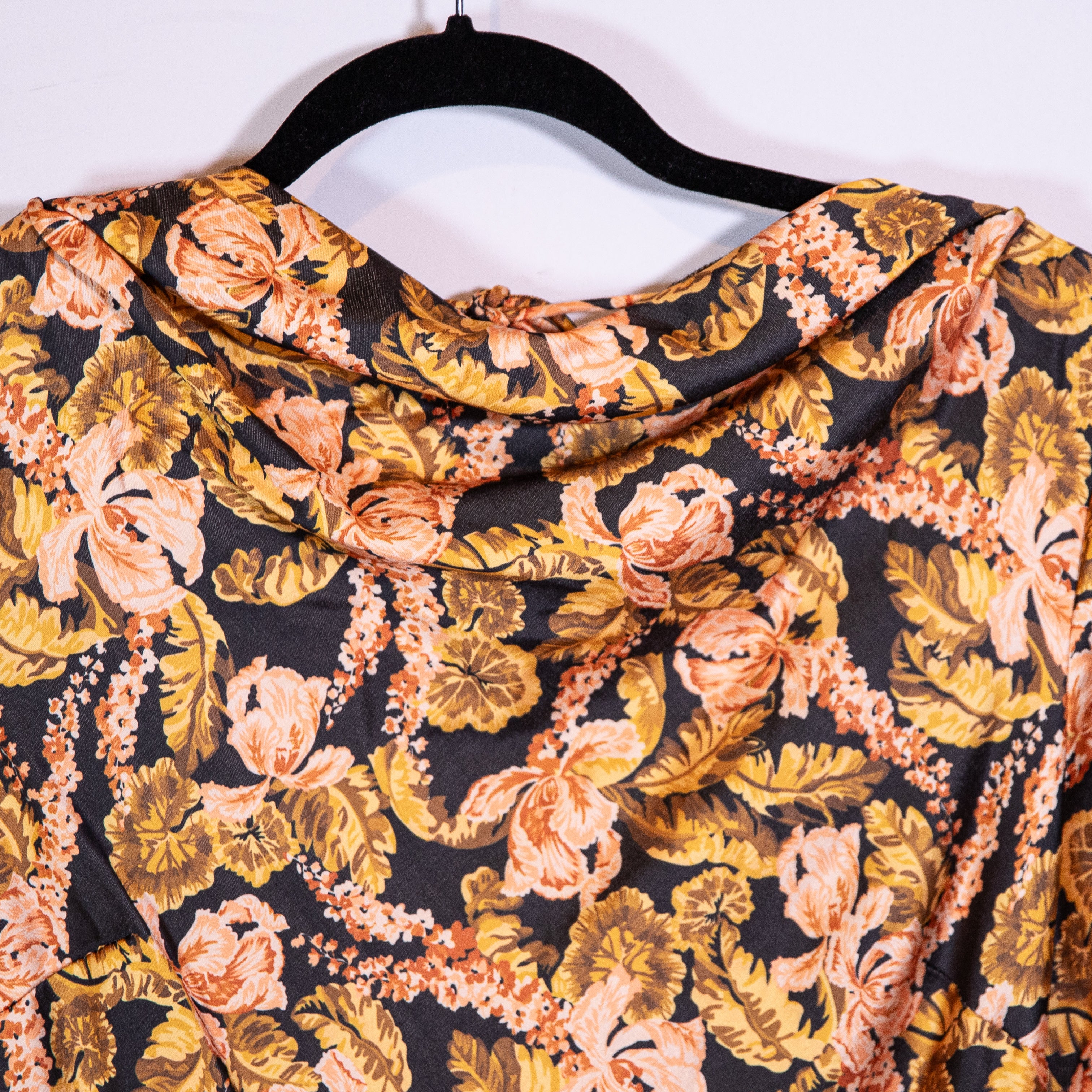 Significant Other Yvonne Black Sangria Floral Flower Print Satin Maxi Dress 2