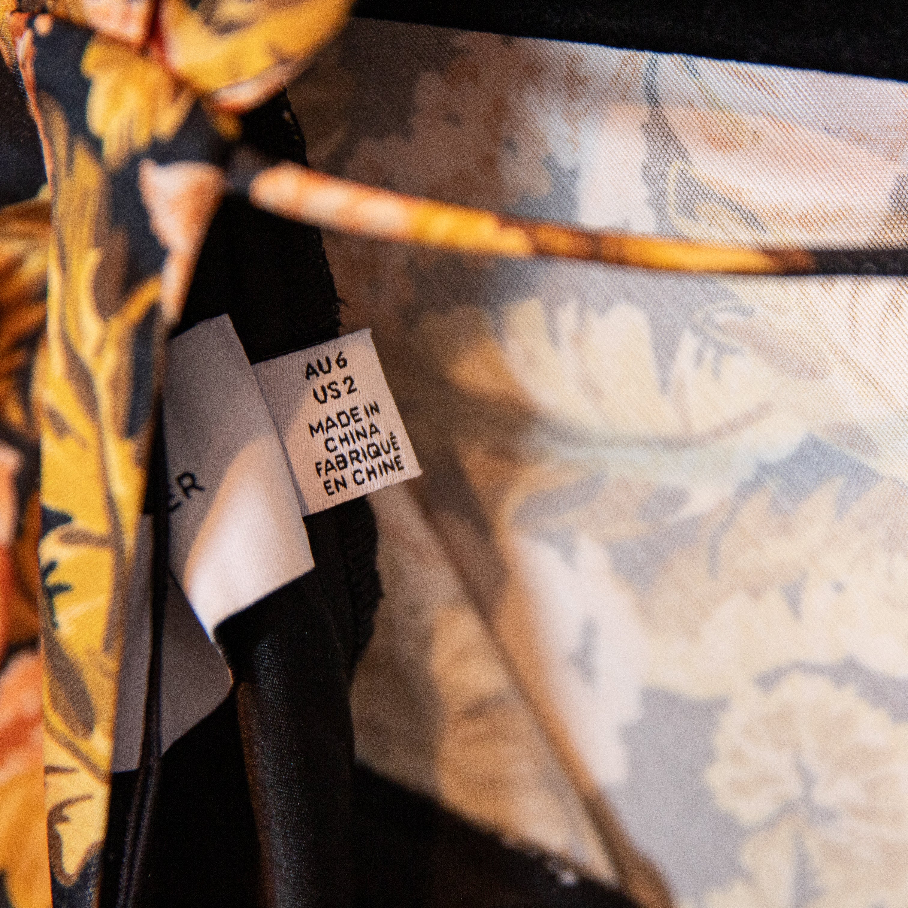 Significant Other Yvonne Black Sangria Floral Flower Print Satin Maxi Dress 2