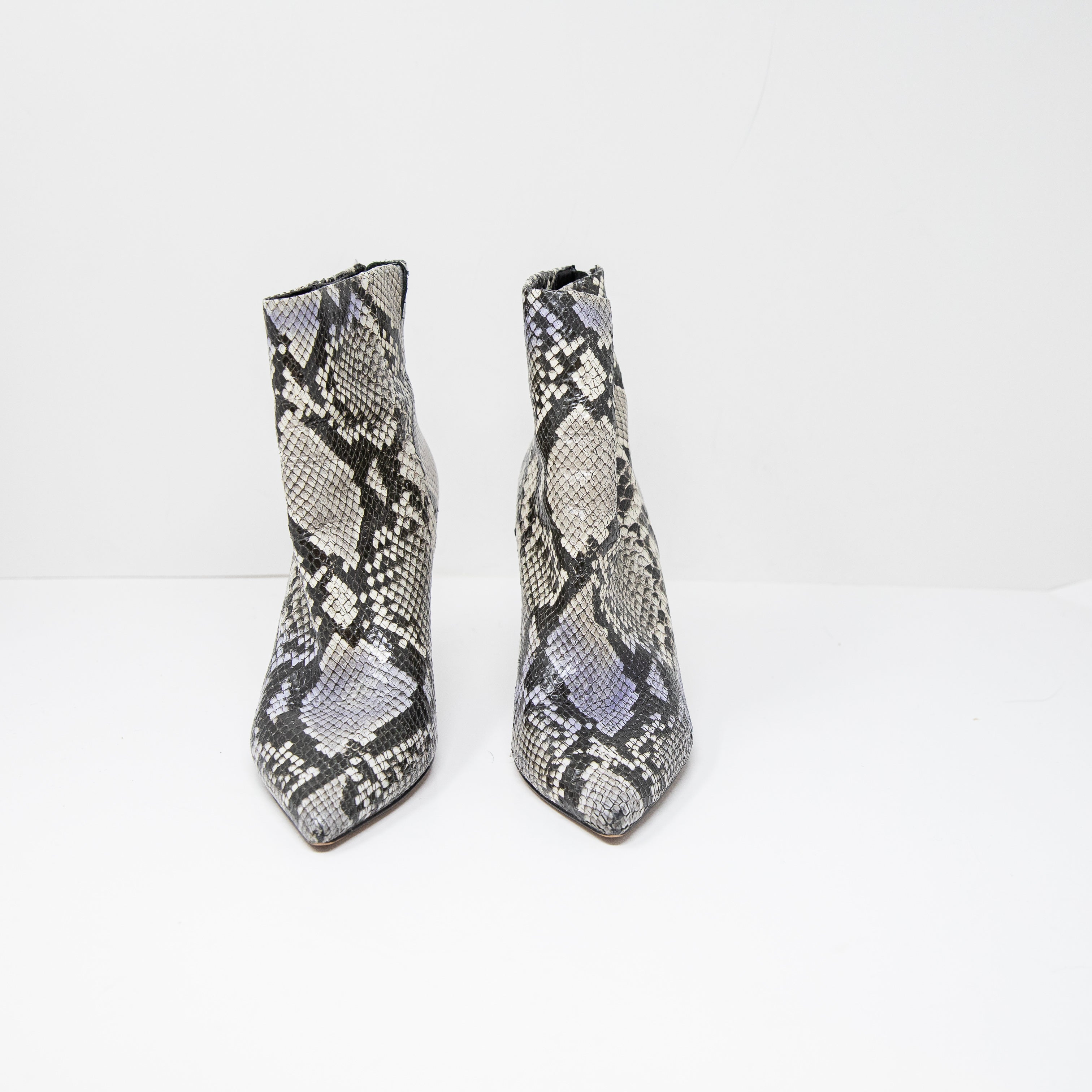 Kenneth Cole Raine Snake Python Faux Leather Simple Ankle Booties Shoes 7