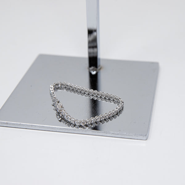 CC Skye Cubic Zirconia Crystal Diamond Jewel Round 925 Sterling Silver Bracelet