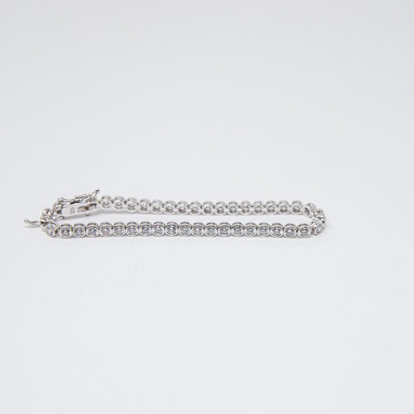 CC Skye Cubic Zirconia Crystal Diamond Jewel Round 925 Sterling Silver Bracelet