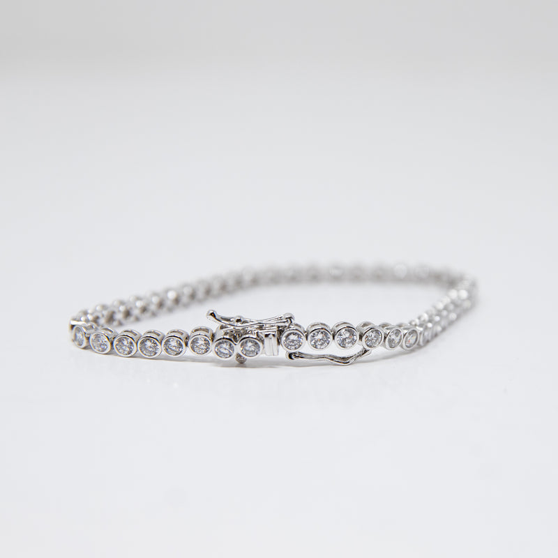 CC Skye Cubic Zirconia Crystal Diamond Jewel Round 925 Sterling Silver Bracelet