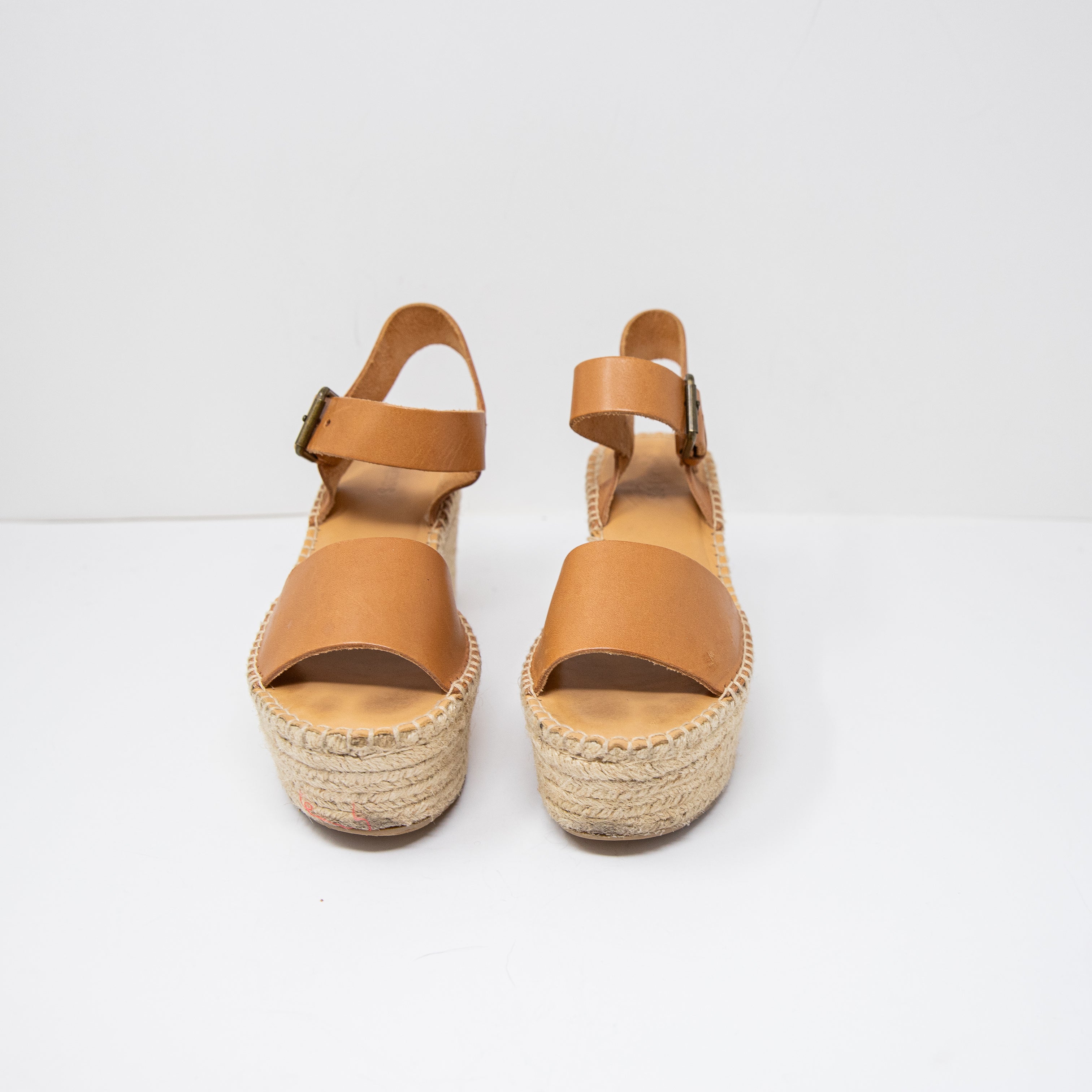 Soludos Minorca Platform Jute Woven Espadrille Wedge Heels Sandals Shoes Brown 7