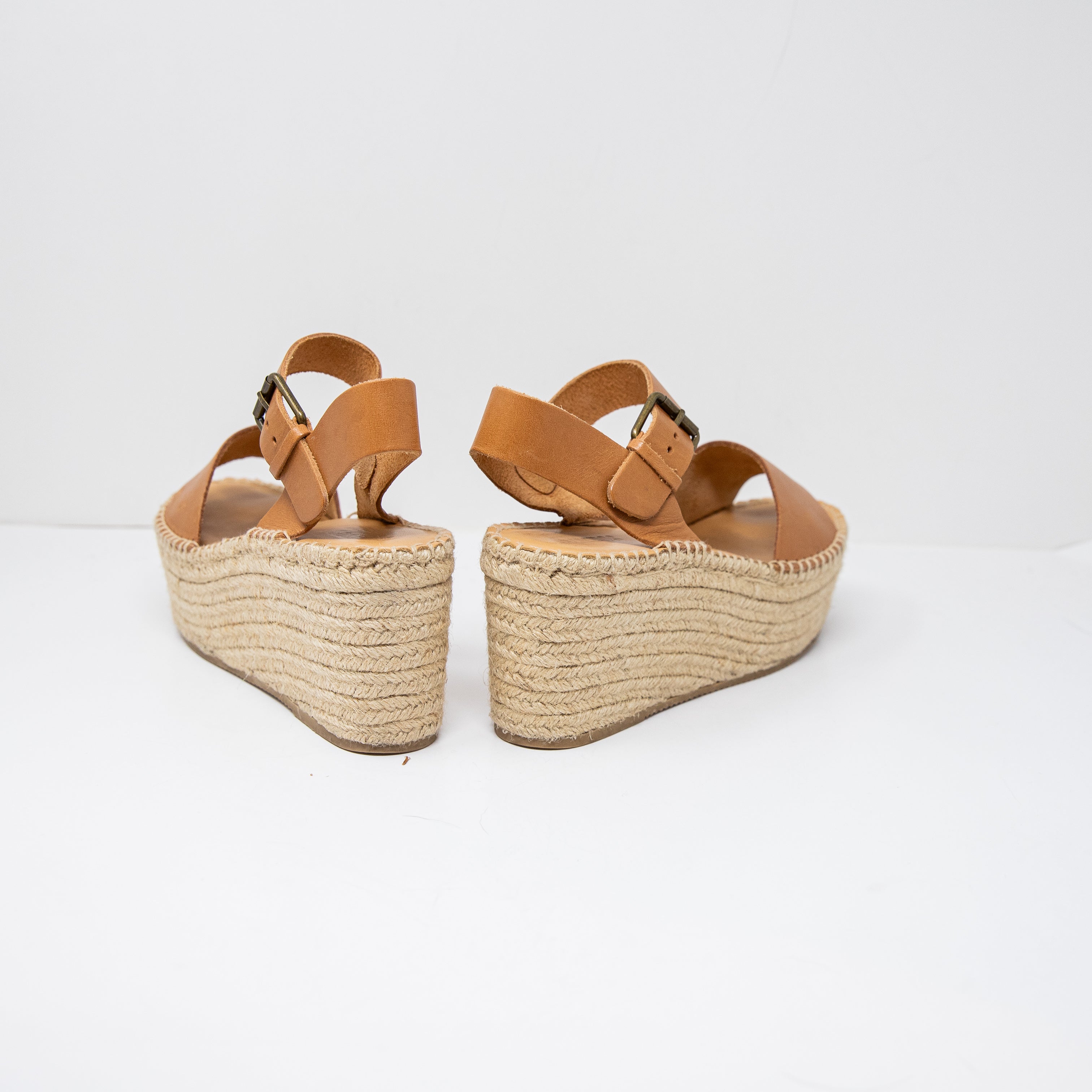 Soludos Minorca Platform Jute Woven Espadrille Wedge Heels Sandals Shoes Brown 7