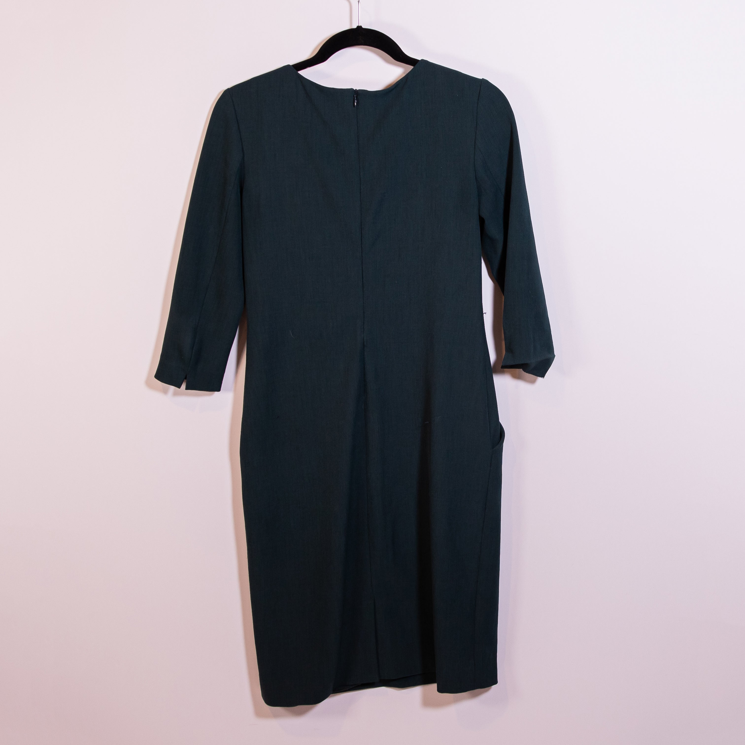 MM. Lafleur Etsuko Stretch Ponte Quarter Sleeve Sheath Dress Green 2
