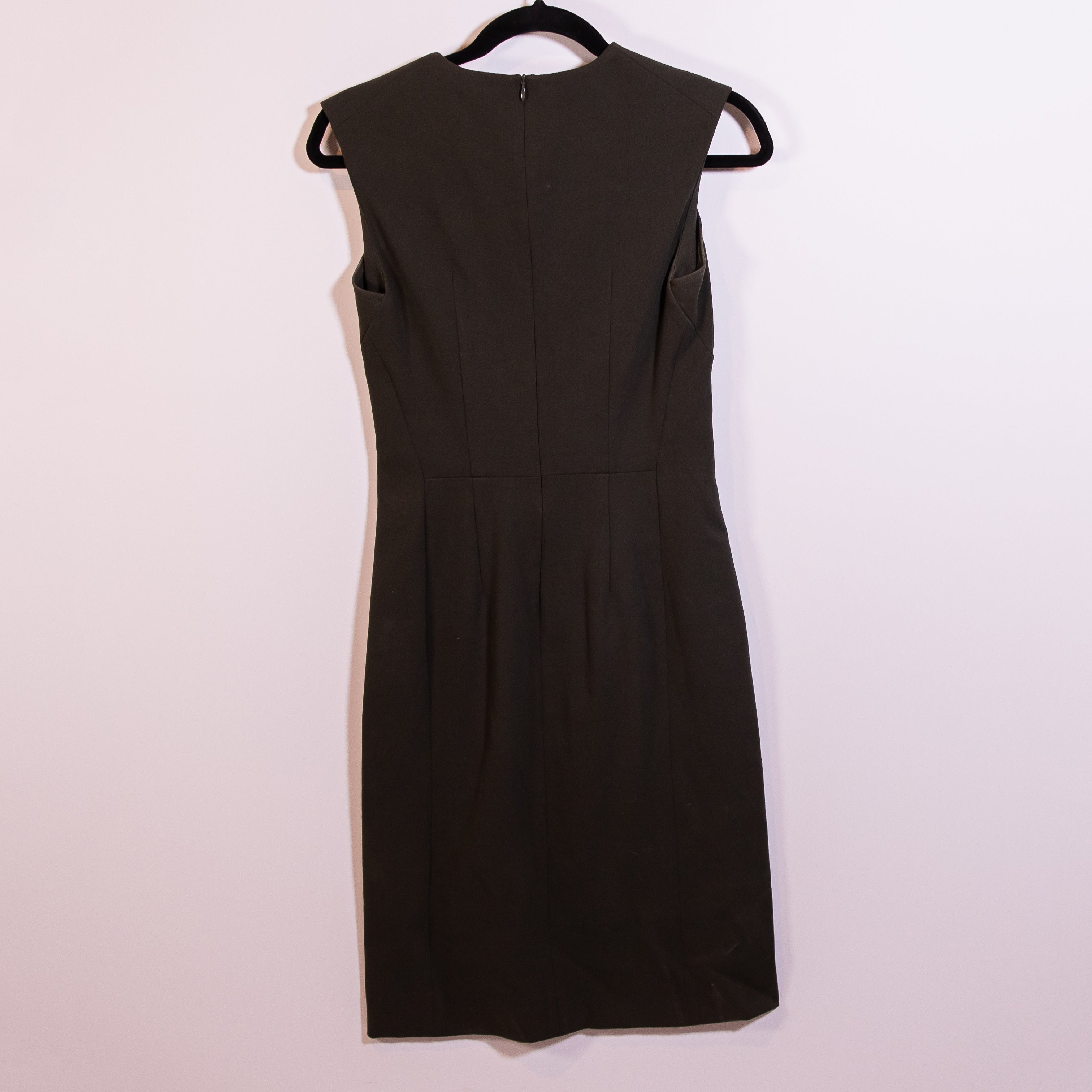 MM. Lafleur The Katie Ponte Knit Stretch Sleeveless Scoop Neck Sheath Dress Gray