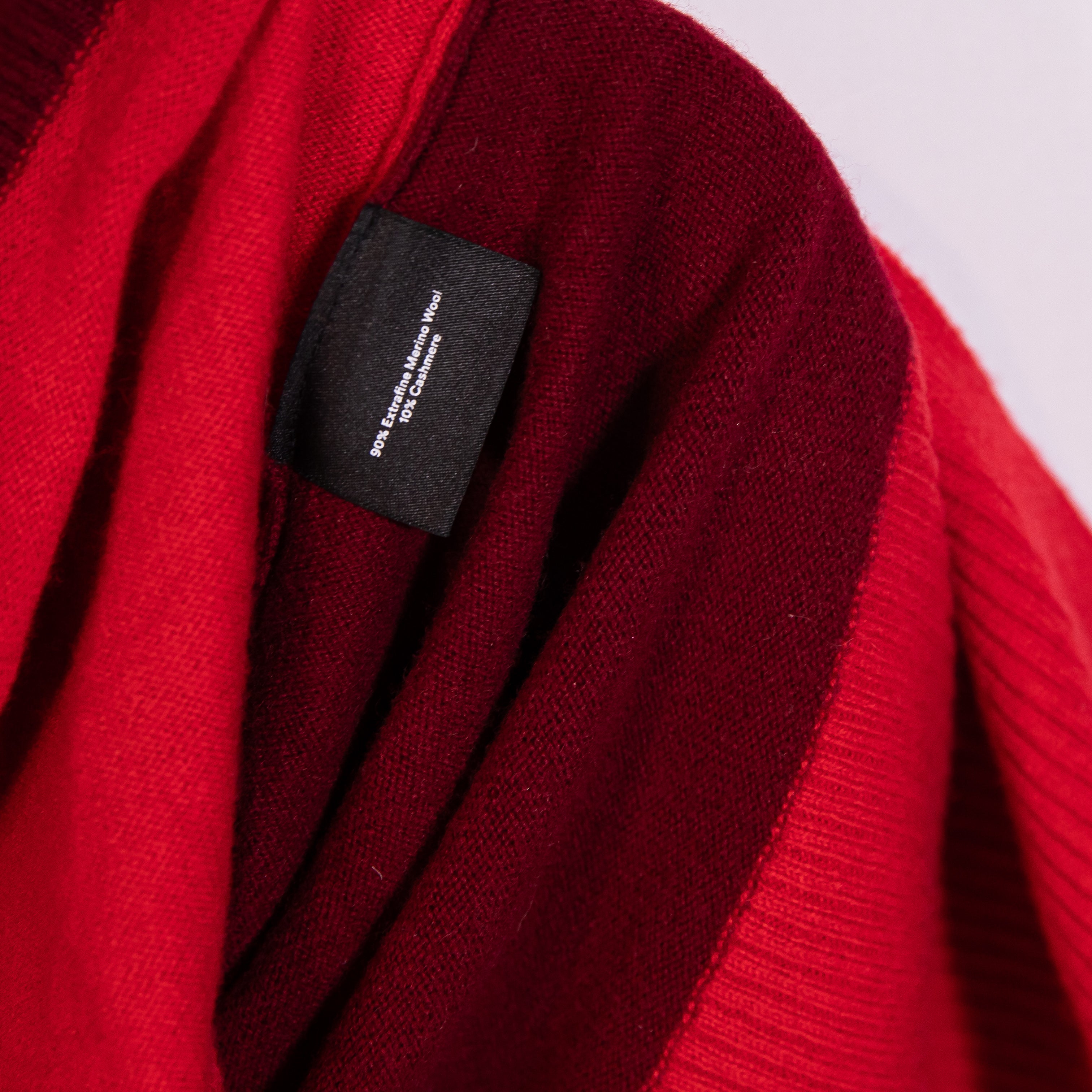 Summersalt The Coziest Cashmere Wool Knit Stretch Turtleneck Sweater Pinot Lava