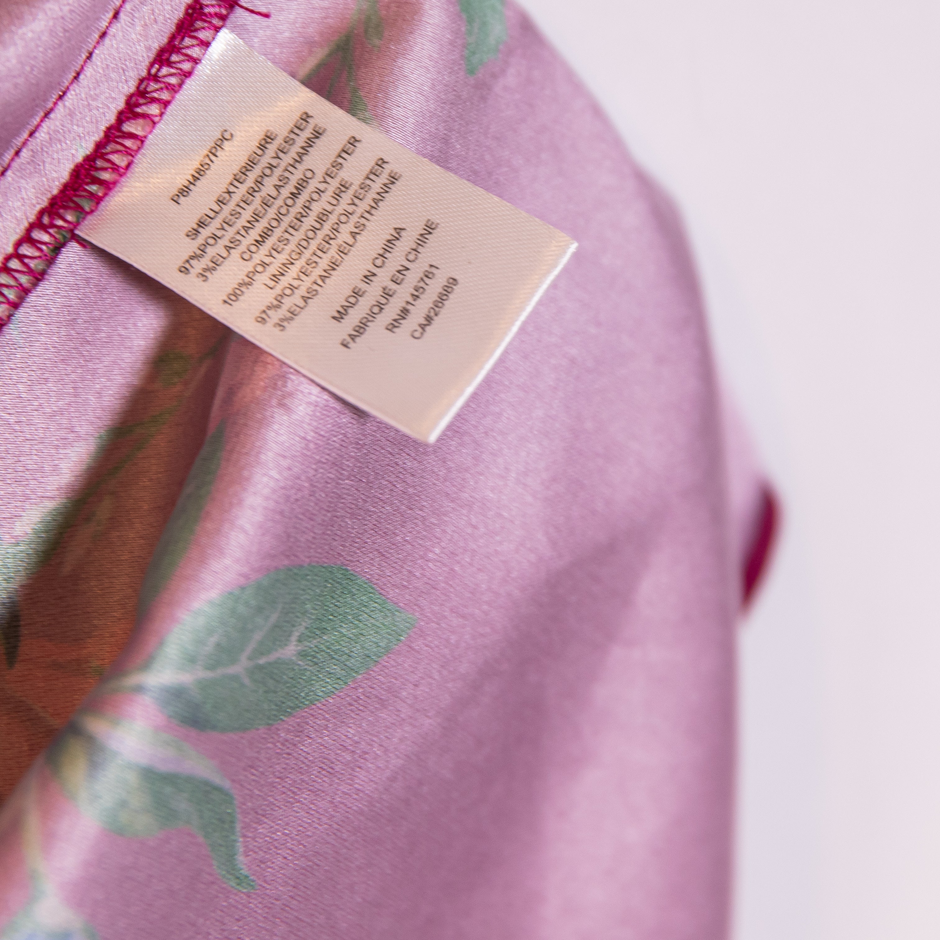 Parker Women's Flutter Short Sleeve Wrap Top With Tie At The Waist Satin Floral