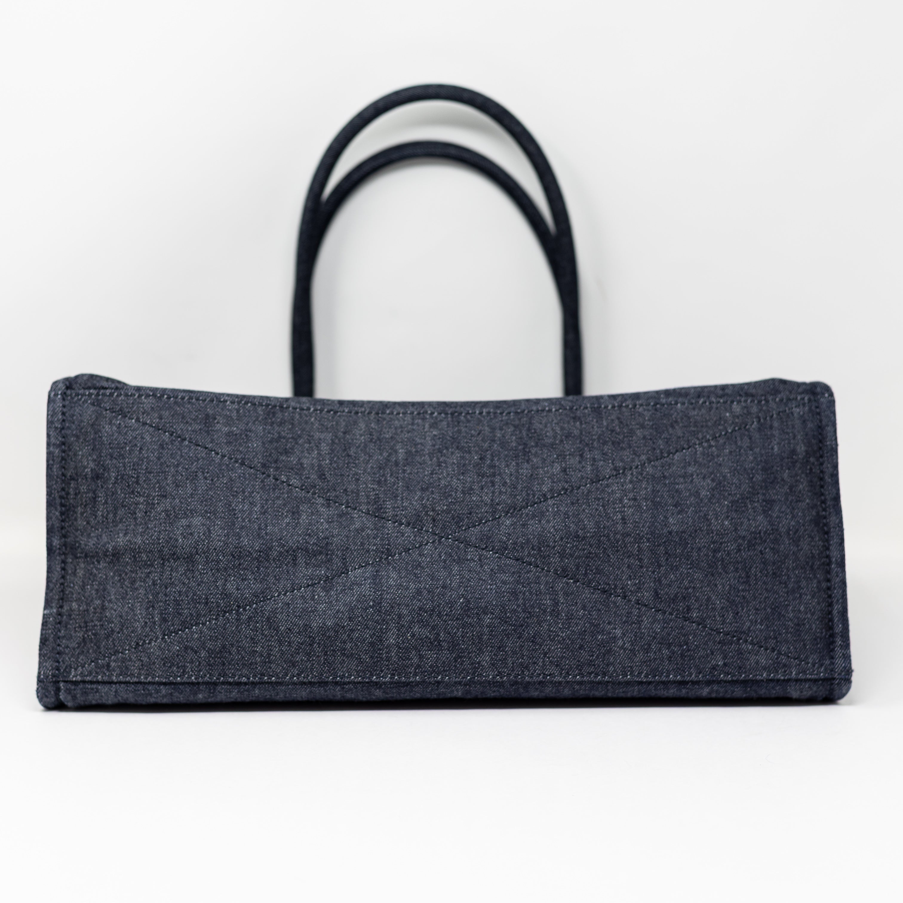 NEW Shinola Runabout Selvedge Denim Jean Cotton Canvas Open Tote Bag Purse Blue