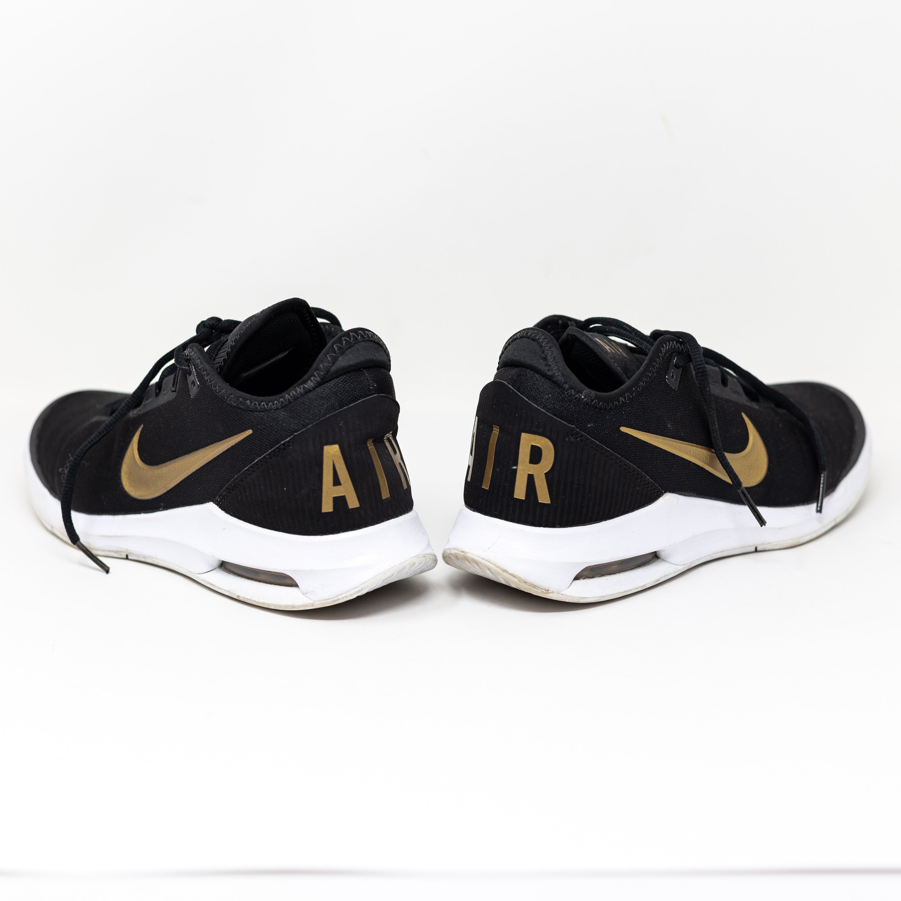 Nike Women's Air Max Wildcard Hard Court Lace Up Low Top Sneaker Shoe Black Gold