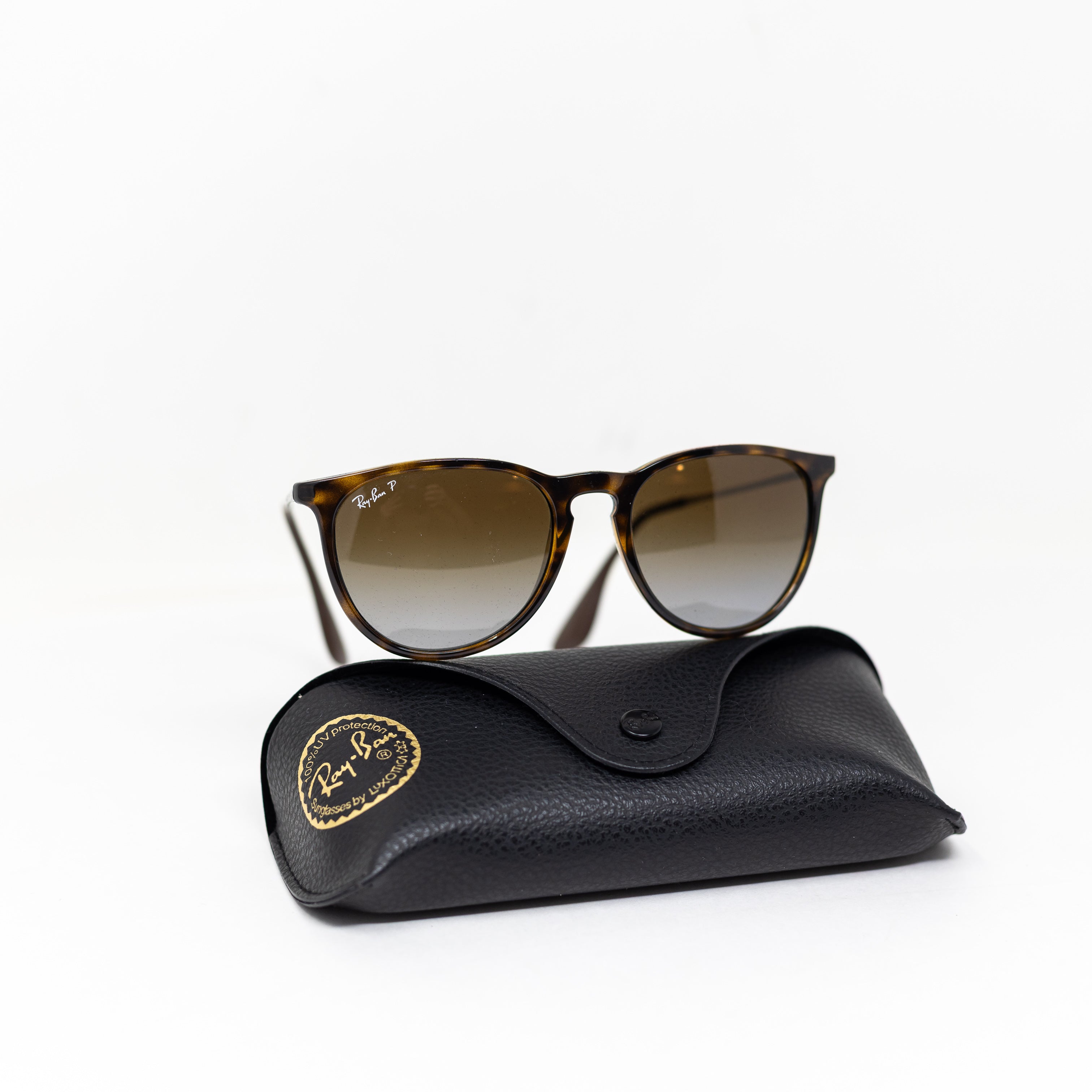 Ray Ban RB4306 Tortoise Shell Frames Brown Irregular Round Sunglasses Polarized
