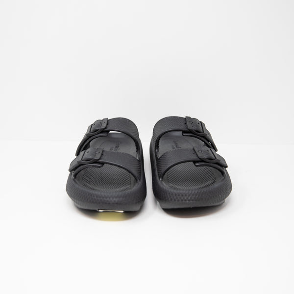 NEW J/Slides Beach Slides So Cool Multi Buckle Open Toe Sandals Shoes Black 9