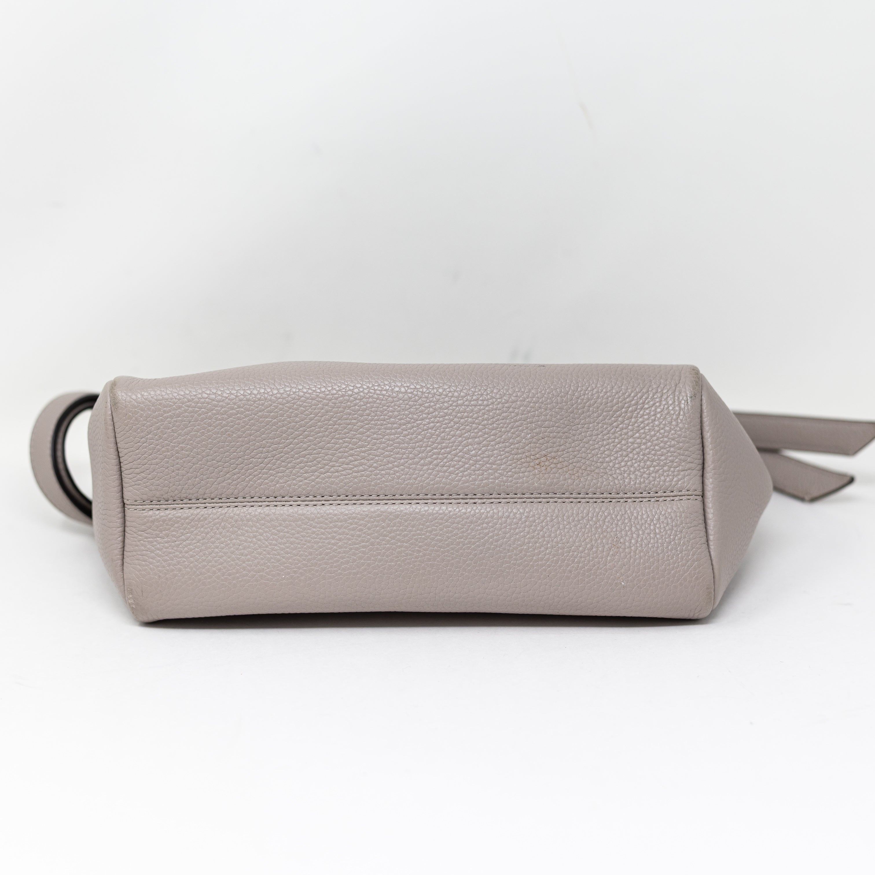 Kate Spade Knott Medium Genuine Pebbled Leather Shoulder Bag Purse Gray