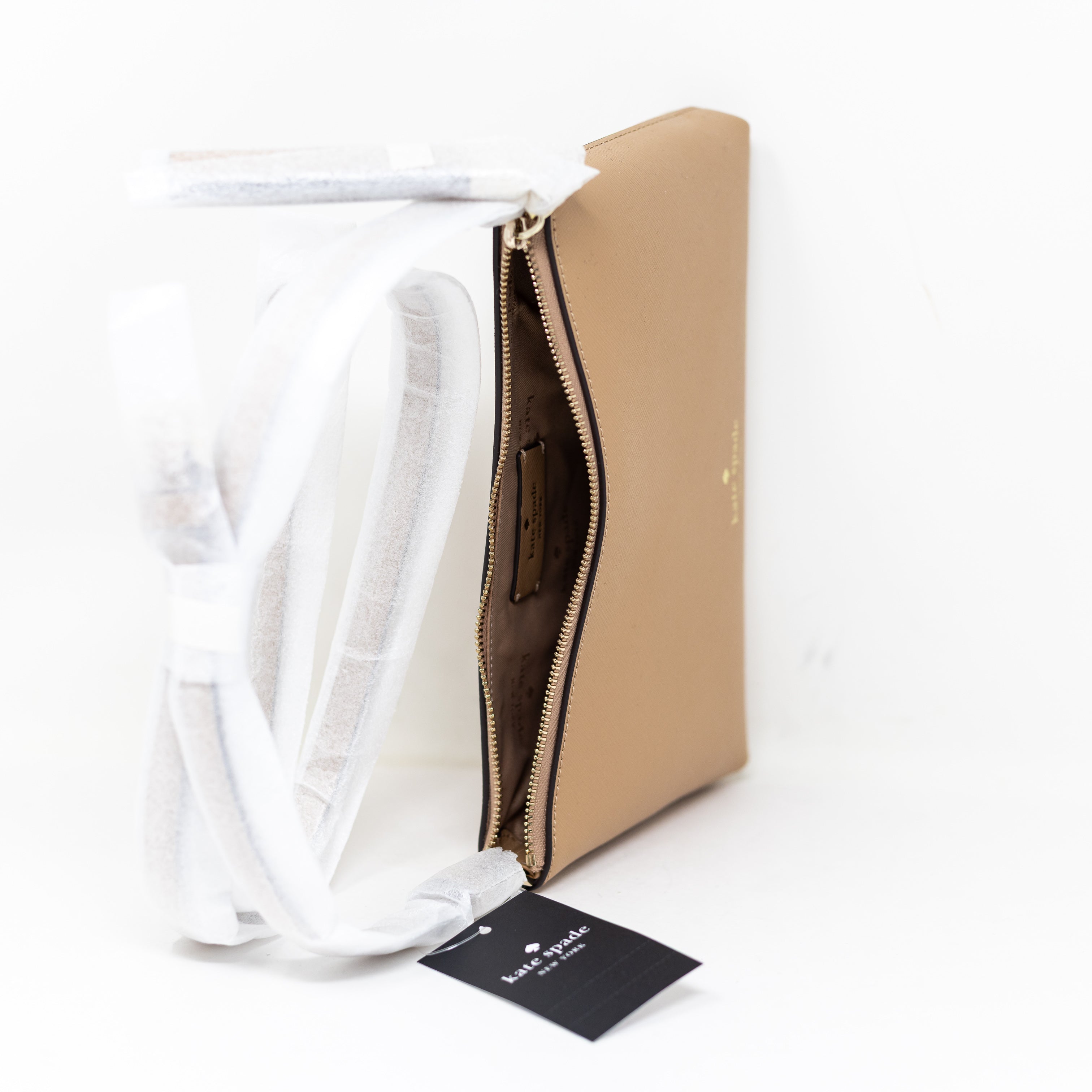 NEW Kate Spade Sadie Small Crossbody Shoulder Saffiano Leather Purse Bag Fawn