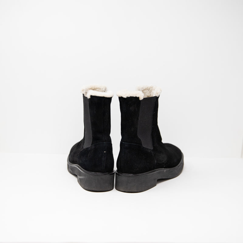 Stuart Weitzman Alpine Suede Cozy Faux Shearling Lined Chelsea Ankle Booties 10