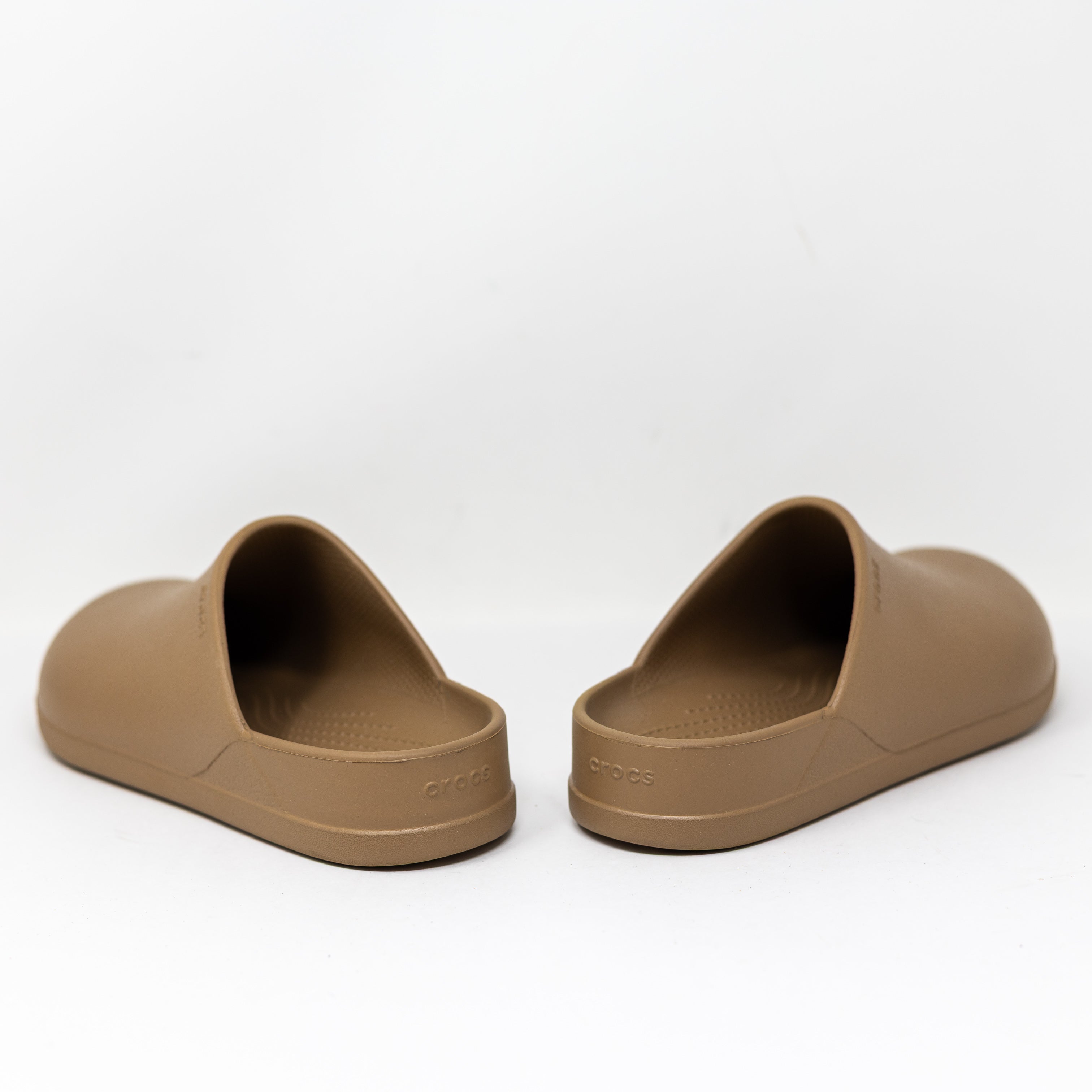 NEW Crocs Women's Dylan Backless Slip On Waterproof Flat Clog Shoes Sepia Brown