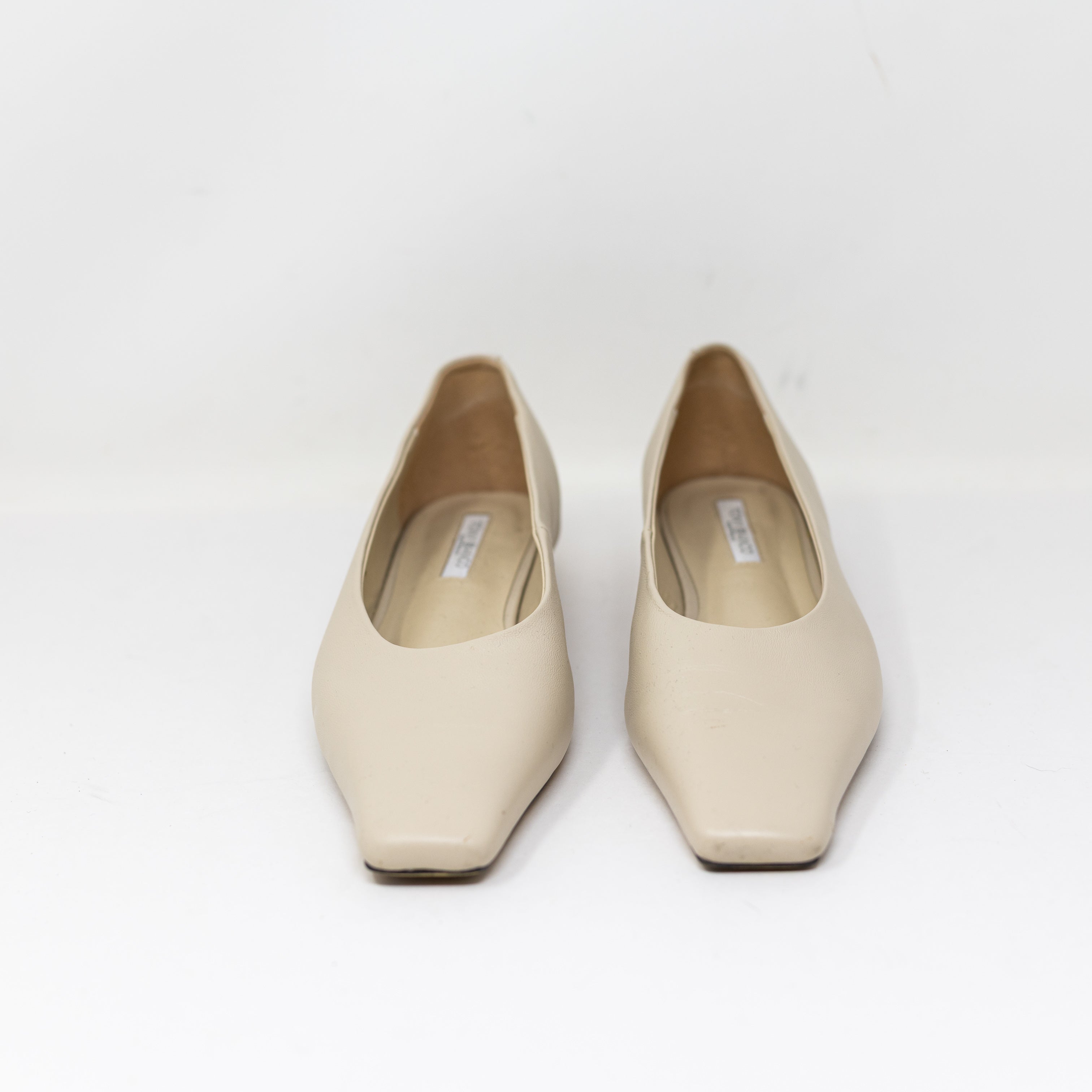 Tony Bianco Women's Genuine Leather Elongated Square Toe Ballet Flats Shoes 7