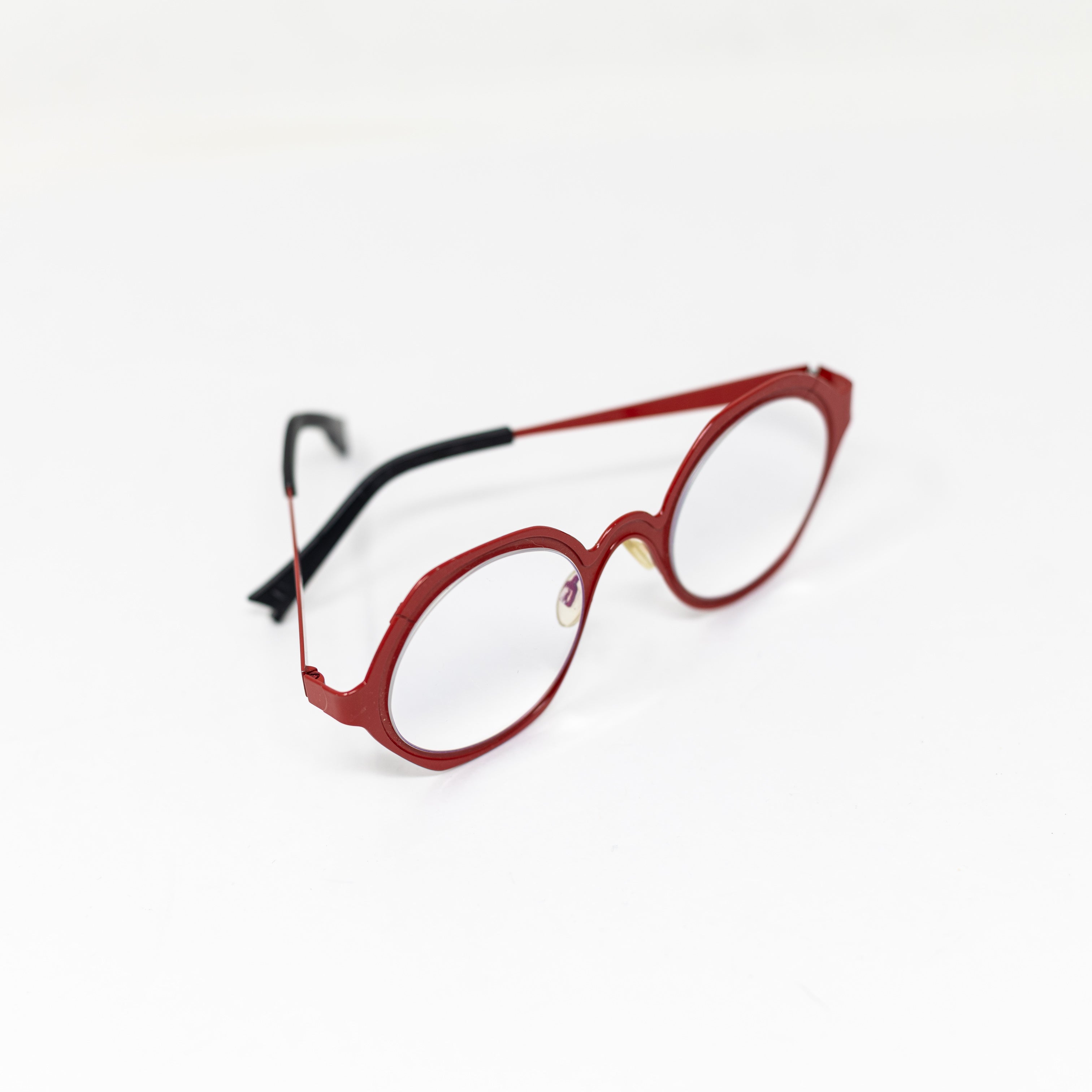 Anne Et Valentin Metal Red Circular Round Geometric Reading Magnifying Glasses