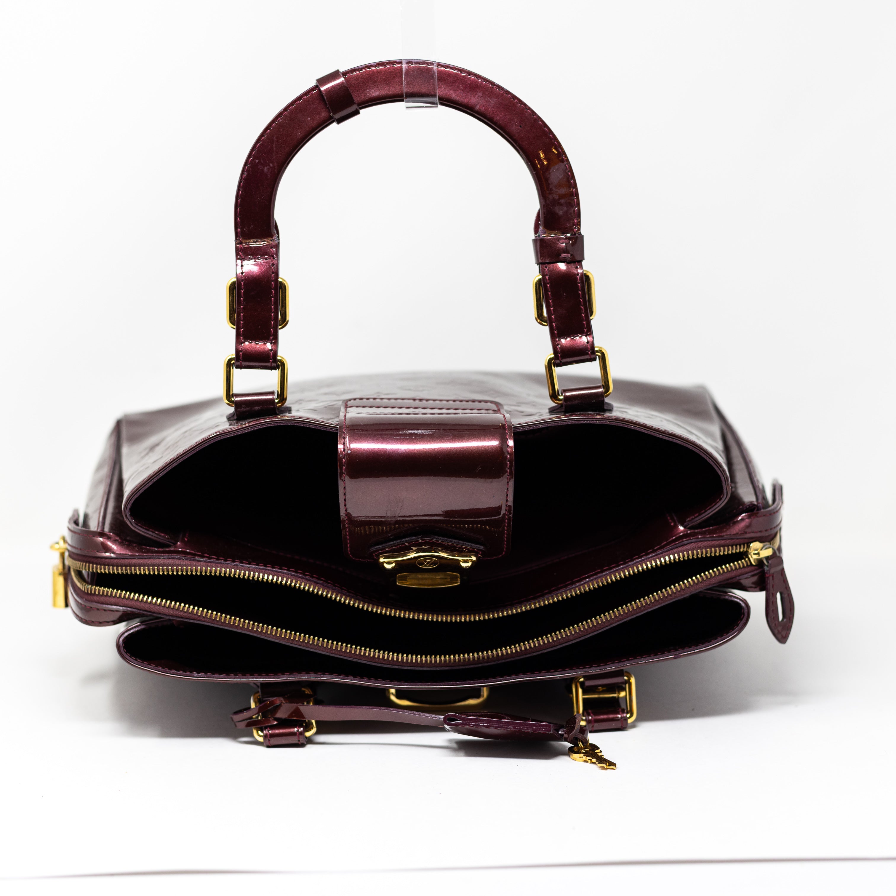 Louis Vuitton Melrose Avenue Vernis Patent Leather Amarante Purple Satchel Purse