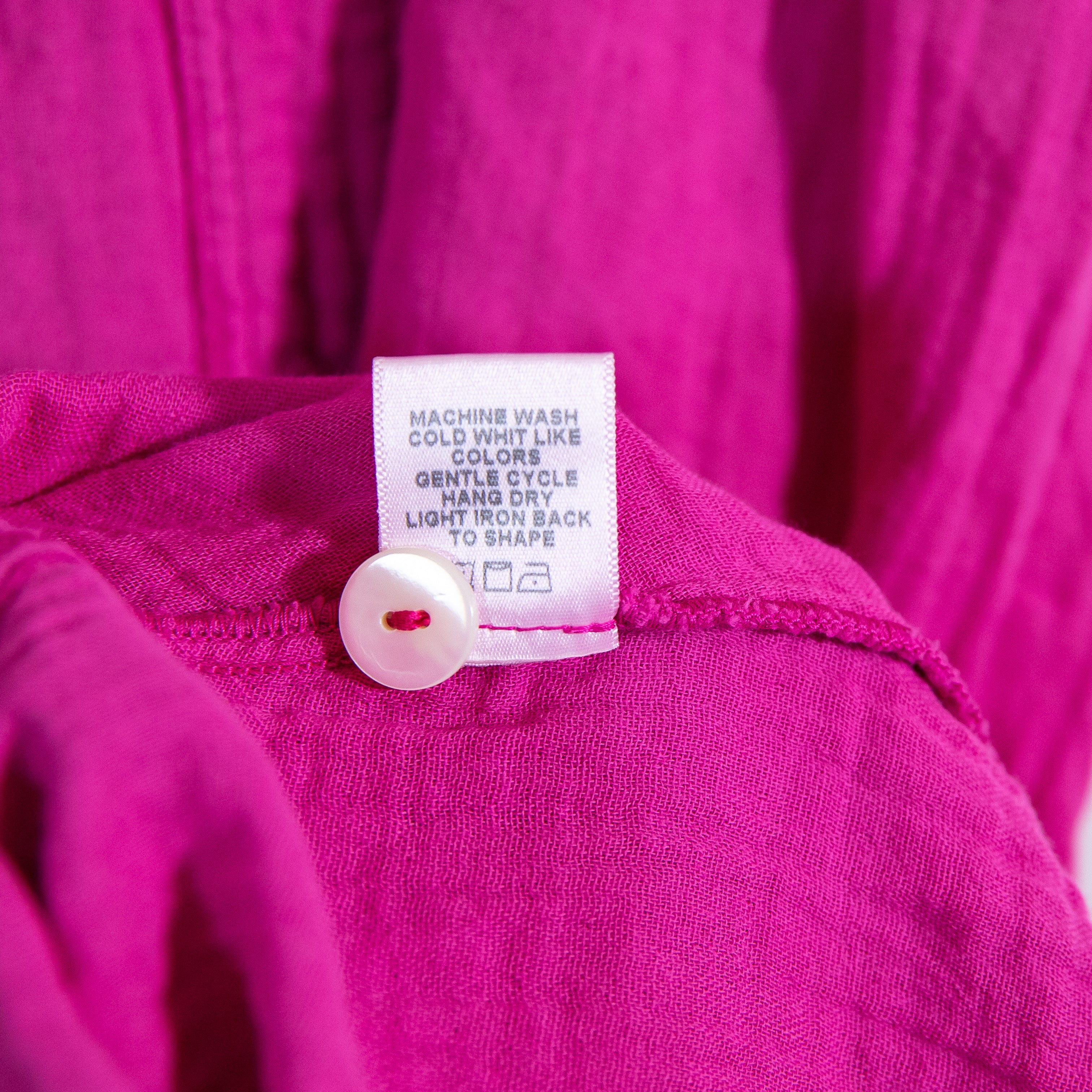 Xirena Cotton Textured Button Front Straight Line Midi Skirt Purple Pink Large