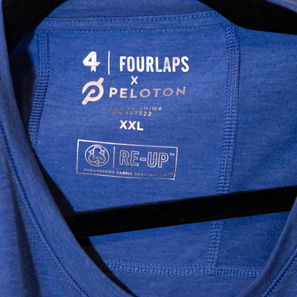 Peloton x Fourlaps Crew Neck Short Sleeve Logo Spell Out Print Athletic Shirt