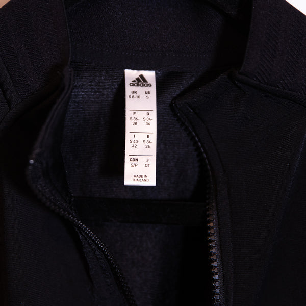 Adidas Women's Full Zip High Neck Athletic Work Out track Jacket Solid Black S