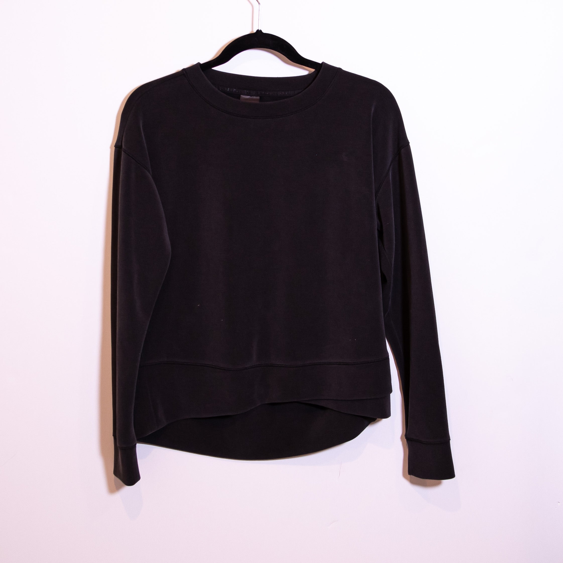 Calia By Carrie Underwood Hem Overlay Crew Neck Long Sleeve Ultra Soft Sweater S