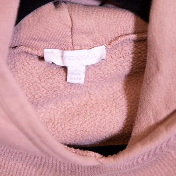 Beyond Yoga Women's Go Getter Cotton Fleece Lined Pullover Hoodie Sweatshirt S