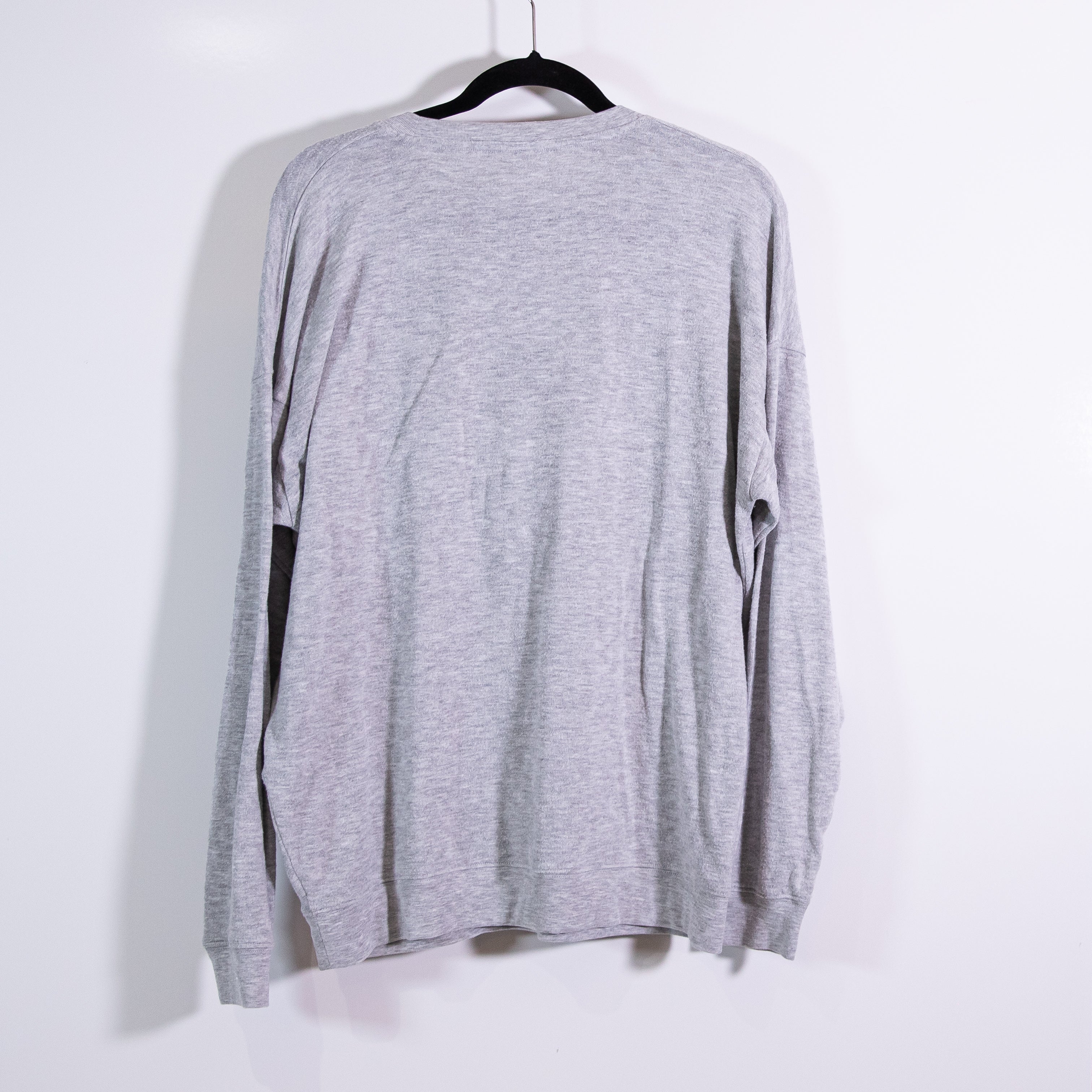 Alo Yoga Women's Soho Pullover Crew Neck Long Sleeve Sweater Heather Gray Medium