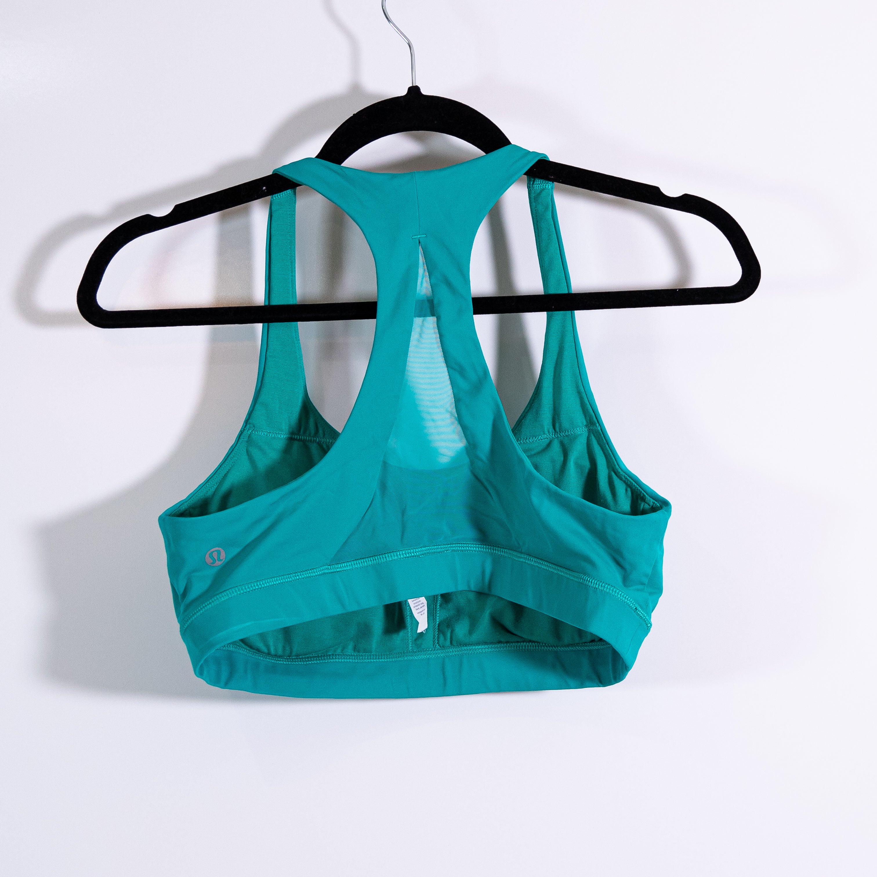 Lululemon Women's Invigorate Racerback Mesh Athletic Work Out Sports Bra Teal 10