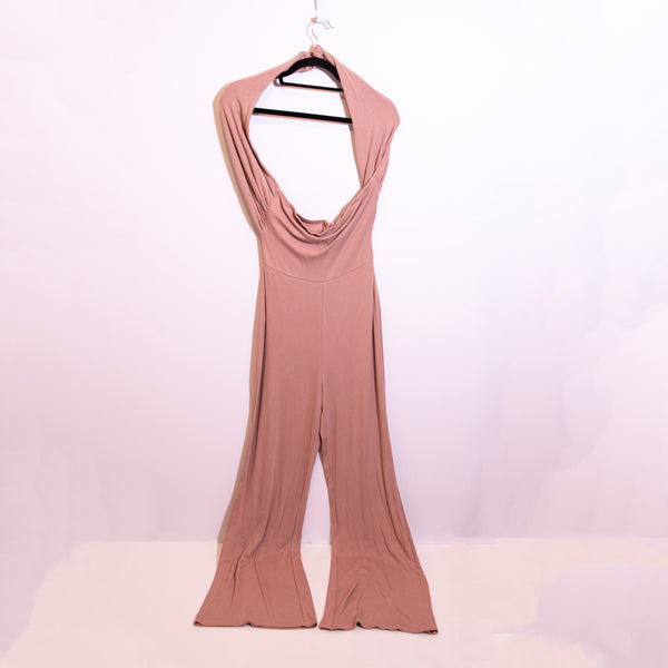 NEW Lovers And Friends Tyra Halter Neck Sleeveless Ribbed Knit Jumpsuit Jumper S