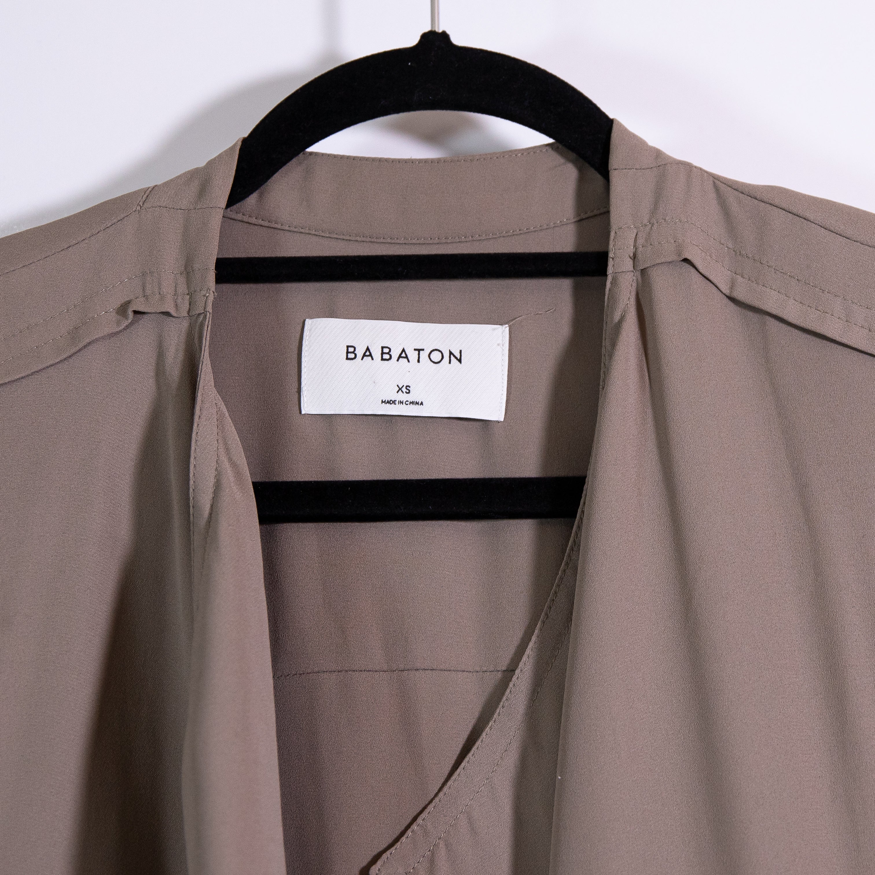 Babaton Aritzia Quincy Lightweight Chiffon Duster Jacket Cardigan Olive XS