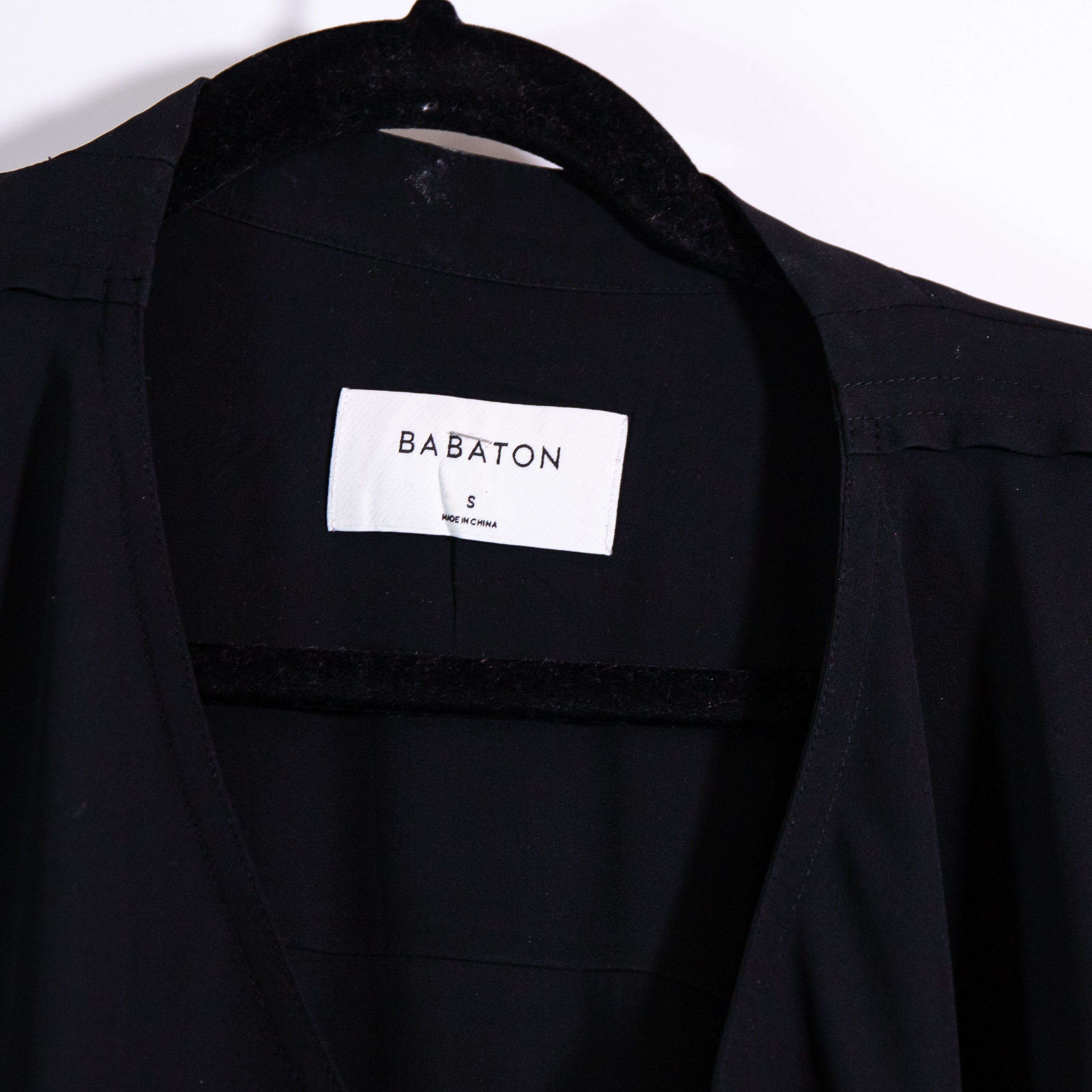 Babaton Aritzia Quincy Lightweight Chiffon Duster Jacket Cardigan Black S