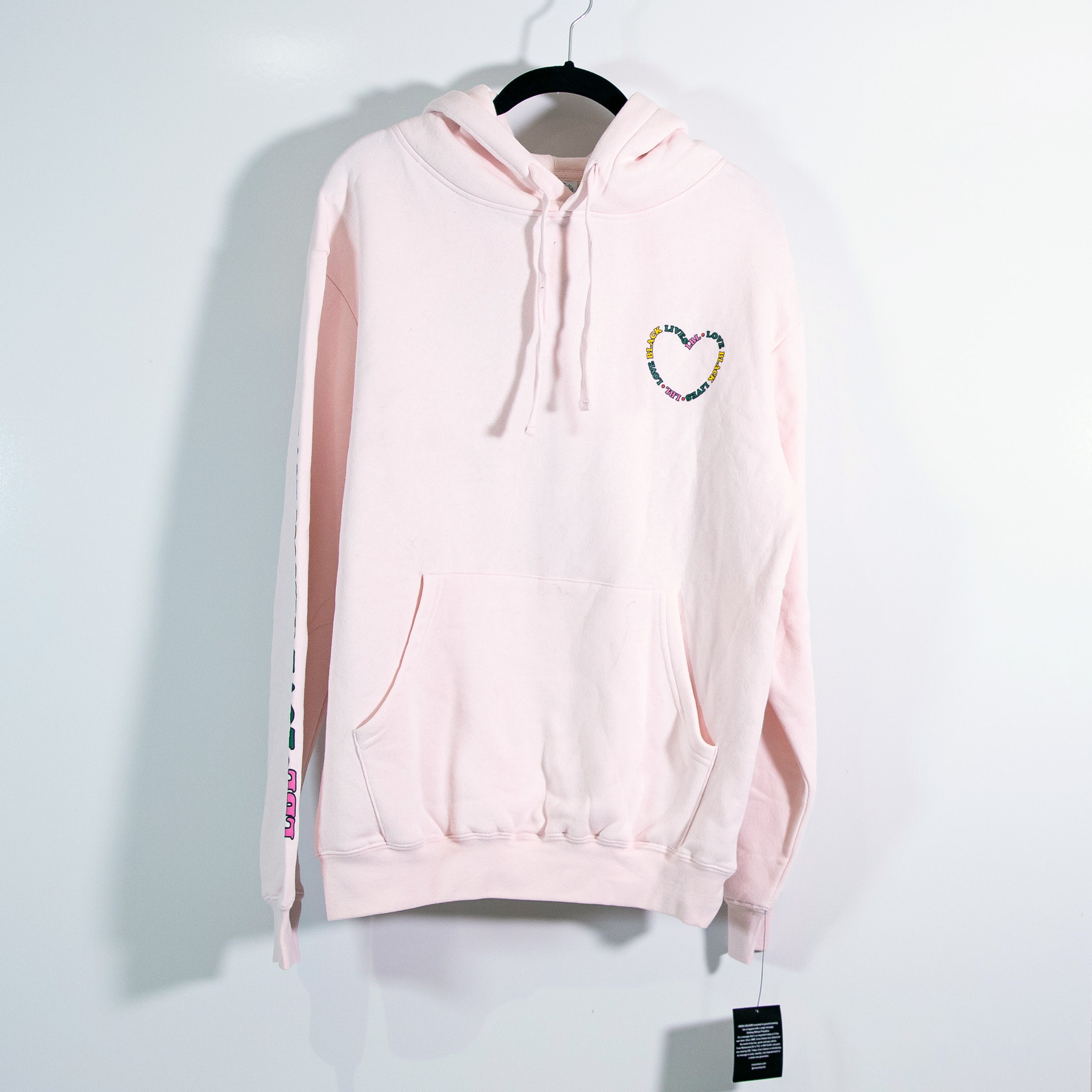 NEW Cross Colours Women's Cotton Fleece Lined Graphic Pullover Hoodie Sweater S