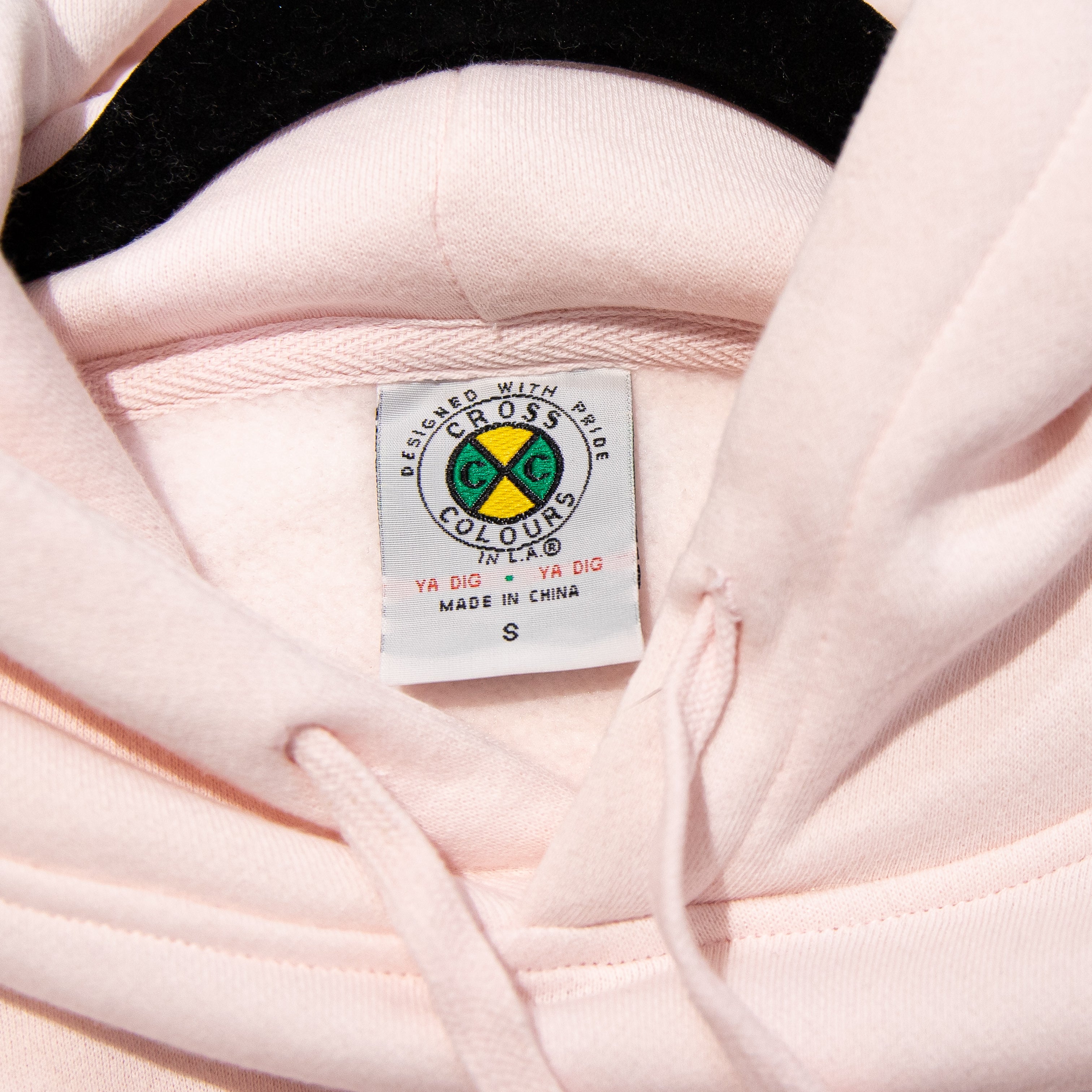 NEW Cross Colours Women's Cotton Fleece Lined Graphic Pullover Hoodie Sweater S