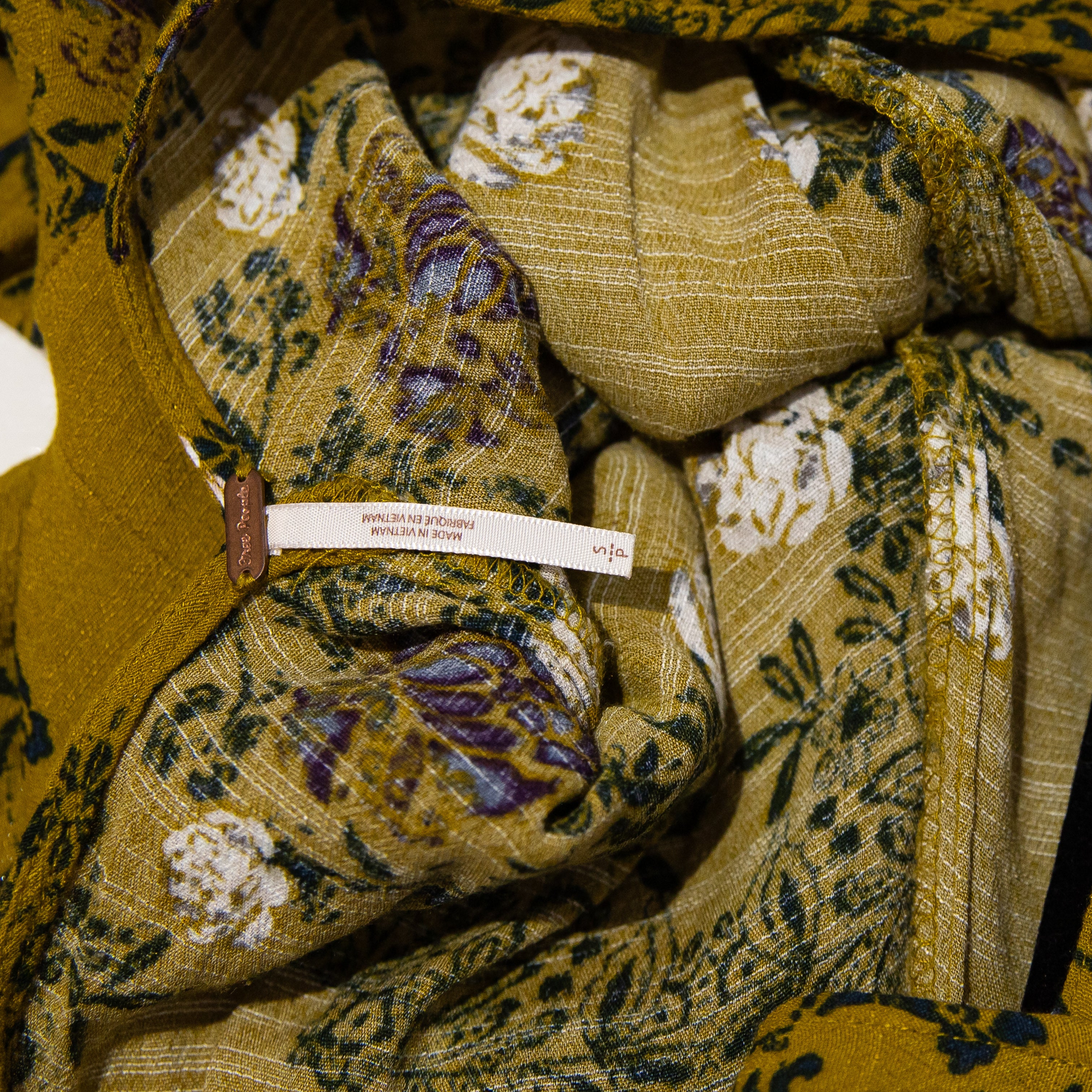 Free People Smooth Talker Floral Flower Print Pattern Mini Tunic Dress Green S